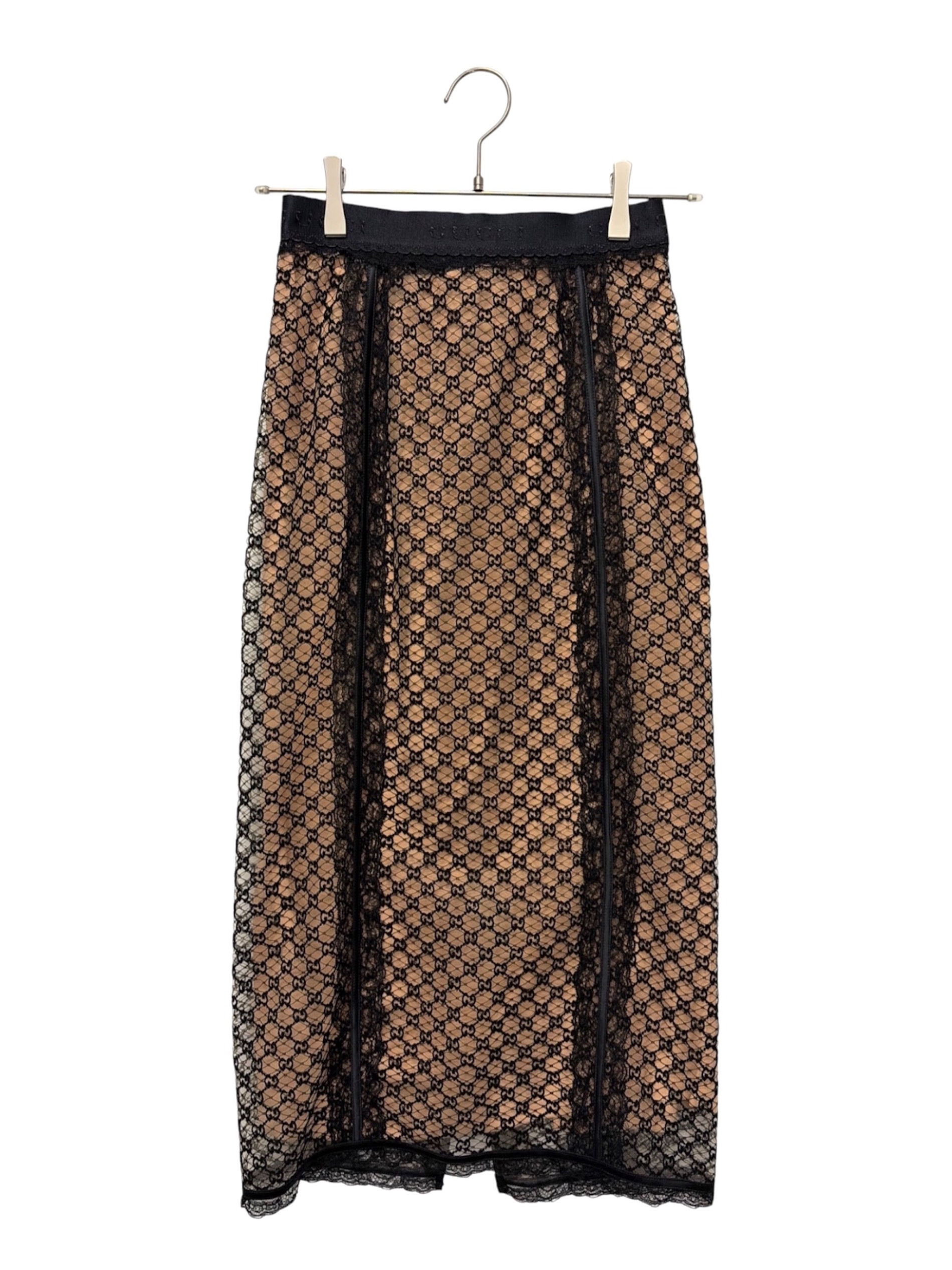  x Gucci トレフォイル レーススカート　ロング　グッチ 中古・古着通販】GUCCI (グッチ) GGレース ビスチェ＆スカート