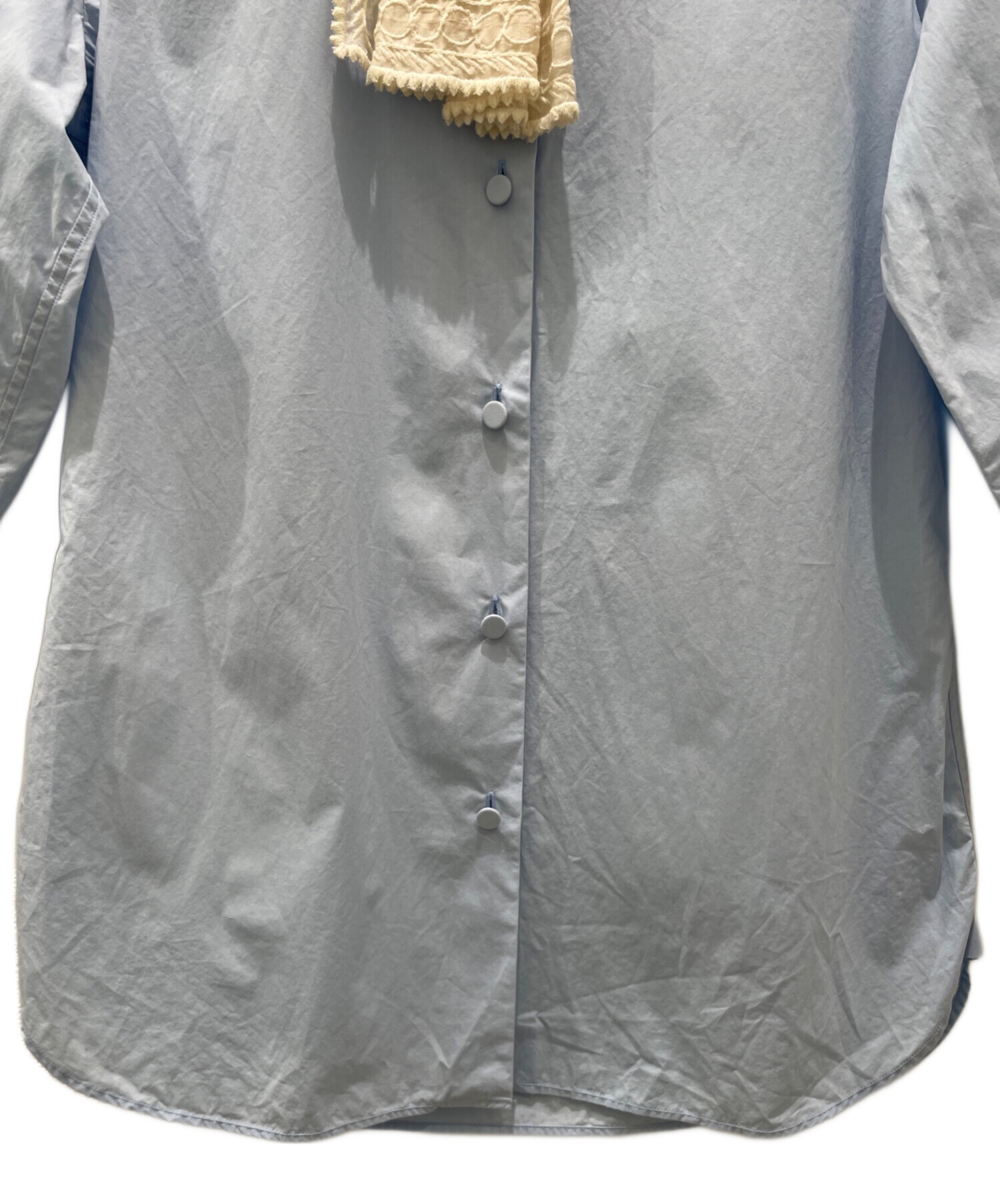 中古・古着通販】GUCCI (グッチ) リボン付きシャツ/長袖シャツ スカイ