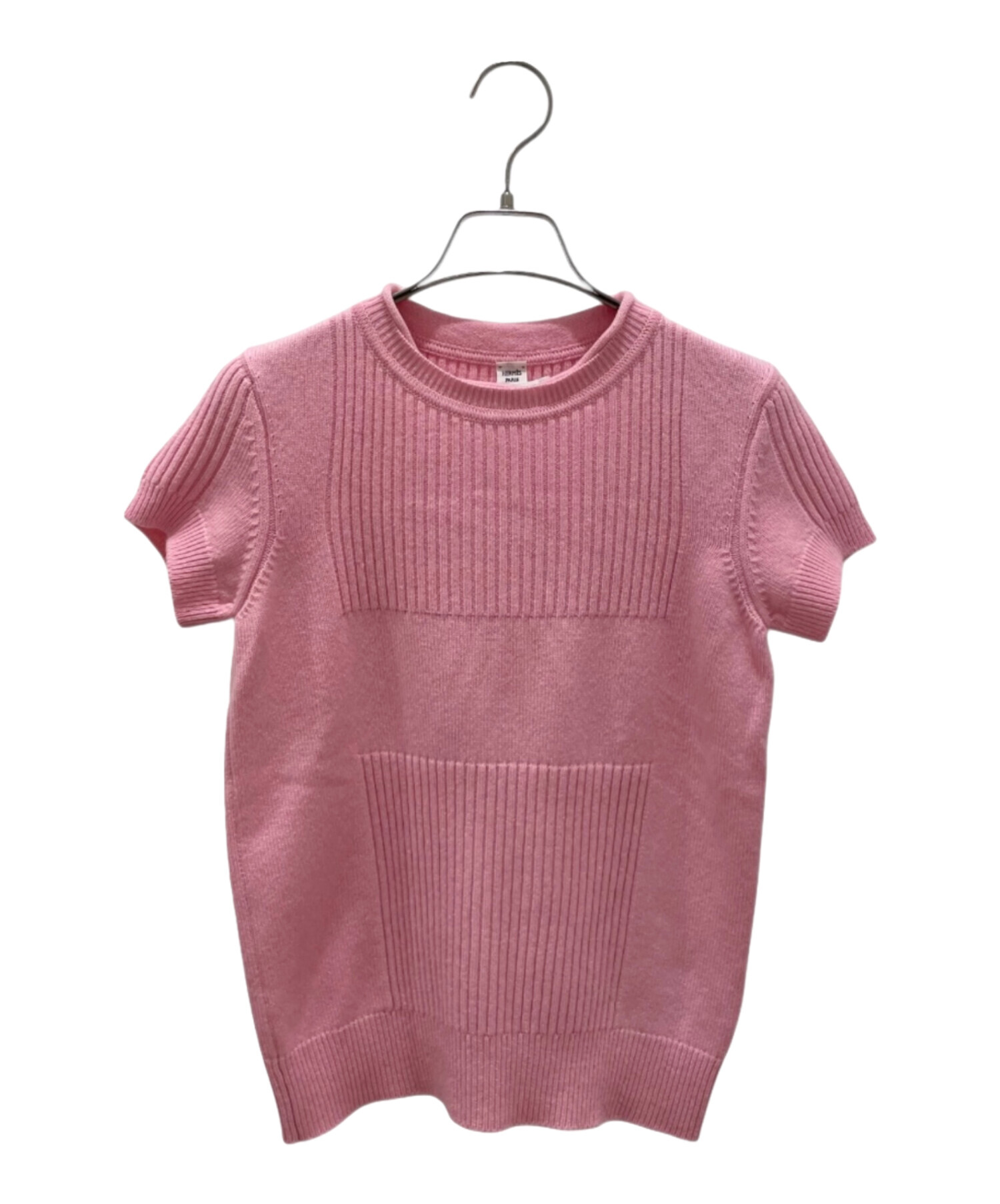 中古・古着通販】HERMES (エルメス) カシミヤ半袖ニットTシャツ ピンク