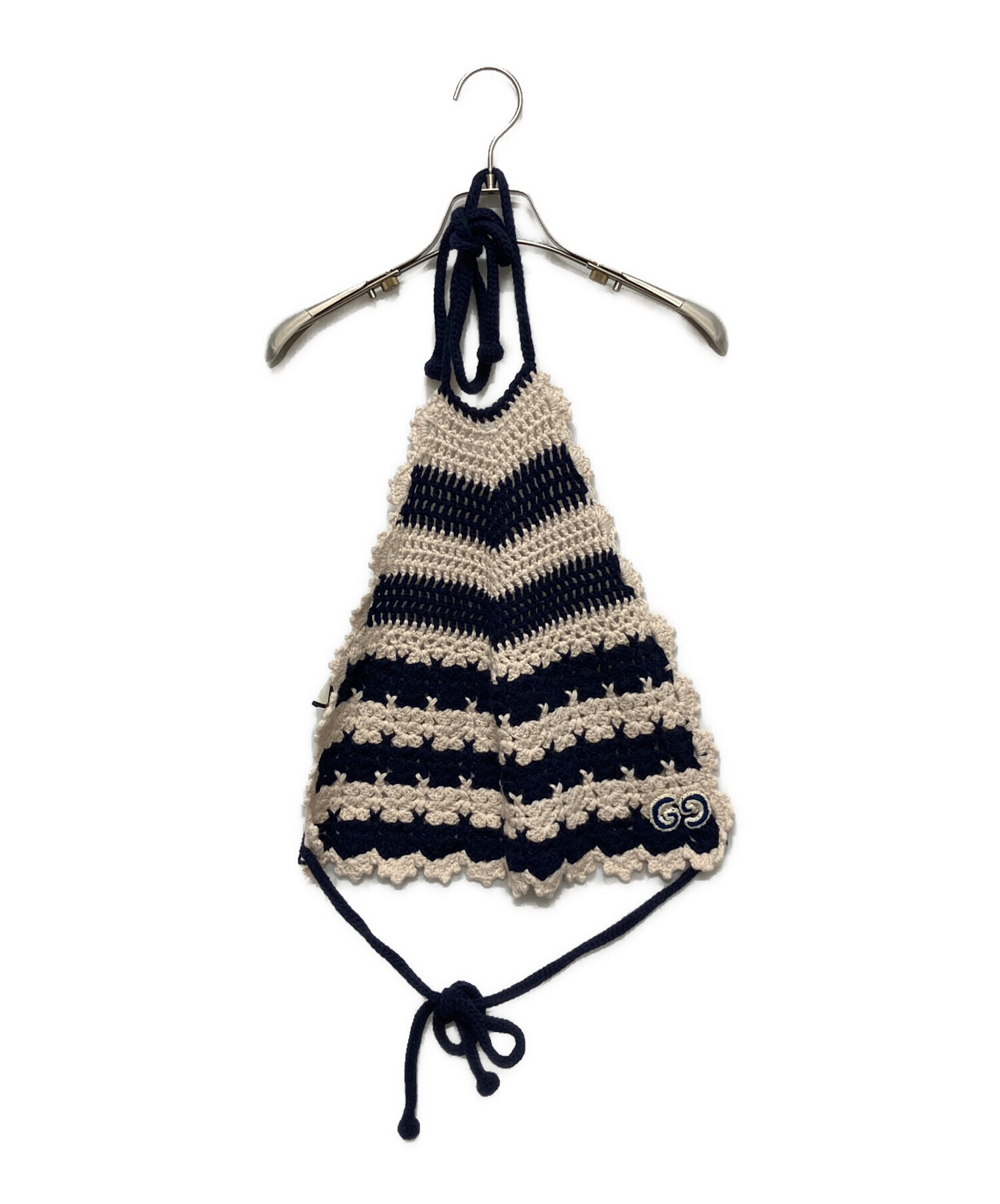 美品 GUCCI グッチ ウール ニット キャミソール ダークネイビー S 中古・古着通販】GUCCI (グッチ) ニットキャミソール ネイビー サイズ