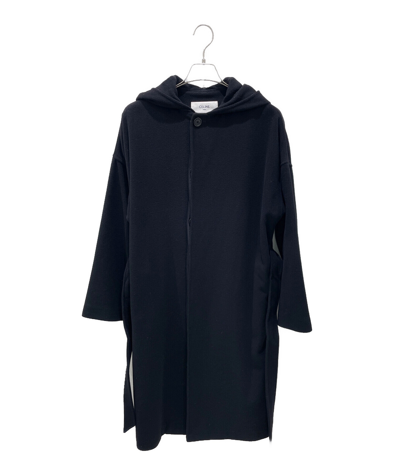 中古・古着通販】CELINE (セリーヌ) ベルト付フーテッドカシミヤコート 