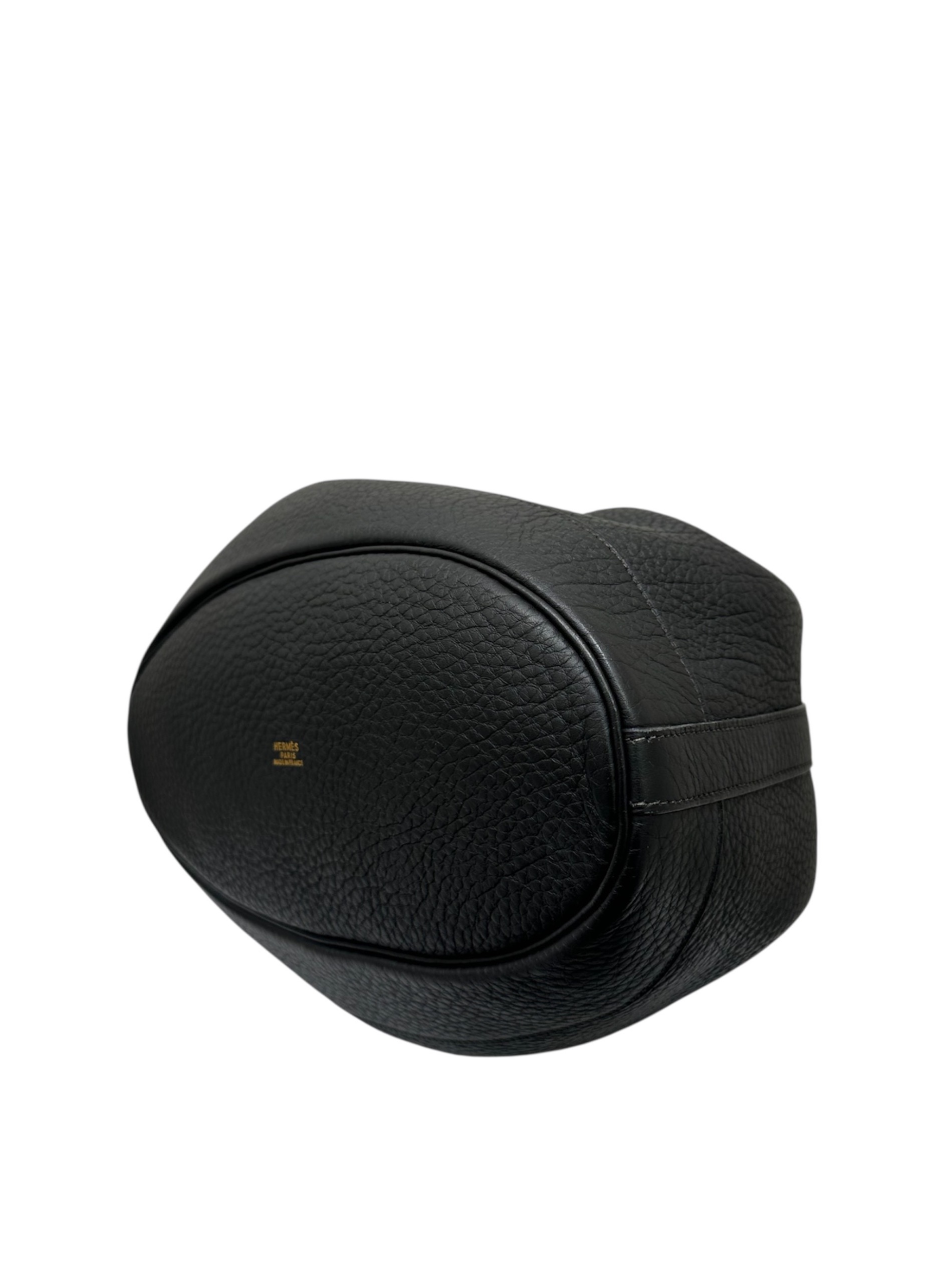 HERMES エルメス ショルダーバッグ GM 黒 【古着】【中古】 HERMES(エルメス) ショルダーバッグ マーケットGM 黒 ゴールド金具