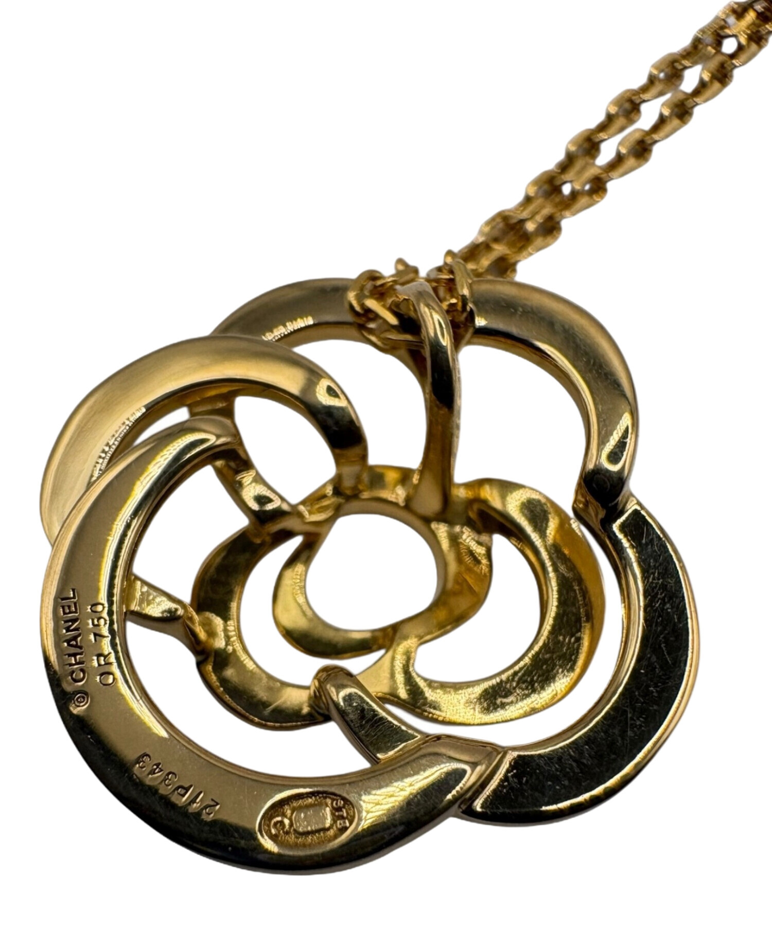 中古・古着通販】CHANEL (シャネル) カメリアネックレス/K18/5.48g