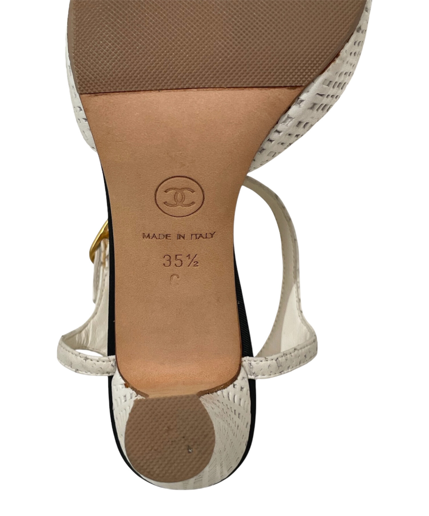 ル*イ様 CHANEL シャネル ストラップパンプス 中古・古着通販】CHANEL (シャネル) ストラップパンプス ホワイト