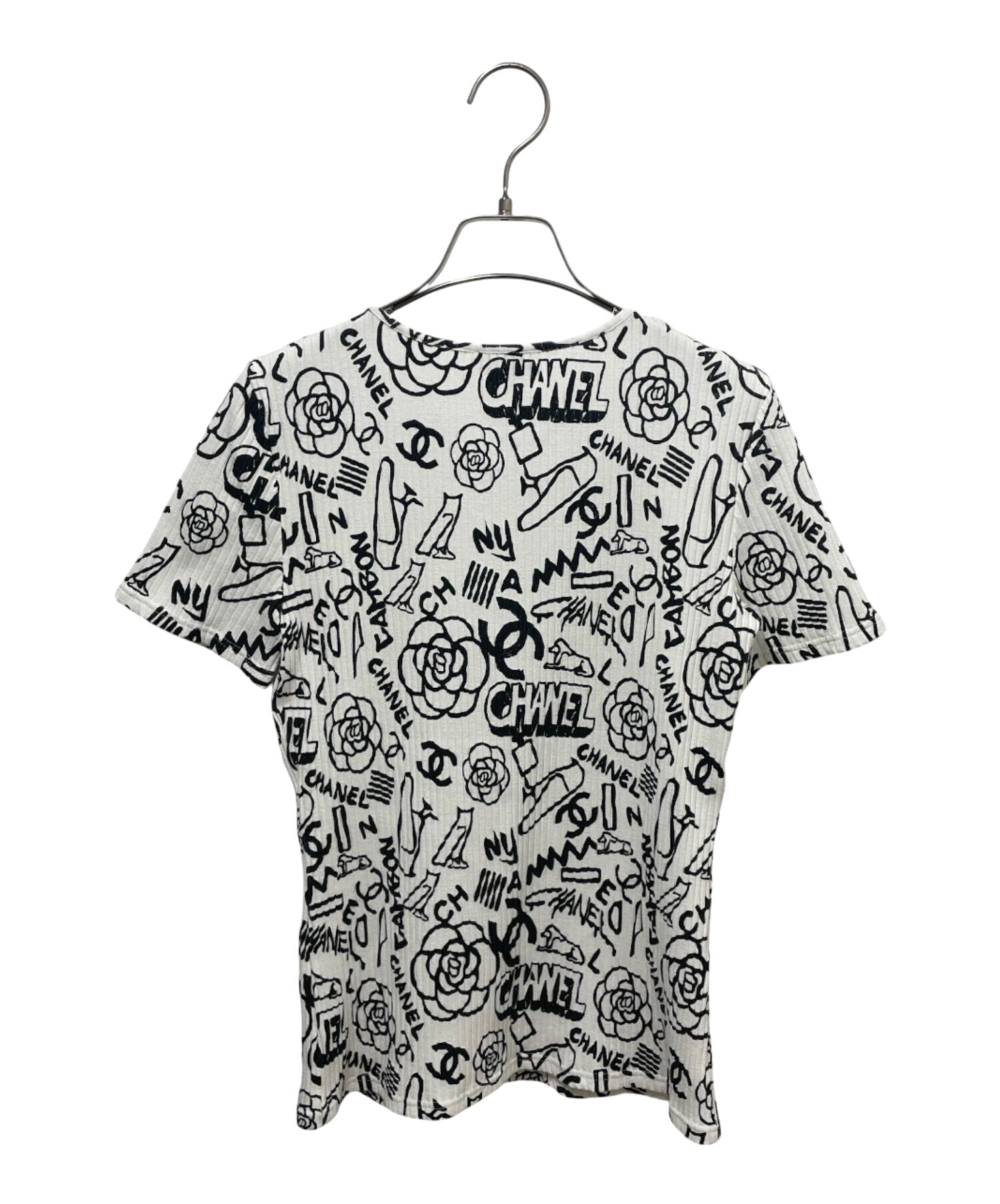 CHANEL シャネル カットソー ココマーク CHANEL（シャネル） Tシャツ カットソー ロゴ ココマーク 黒 コットン