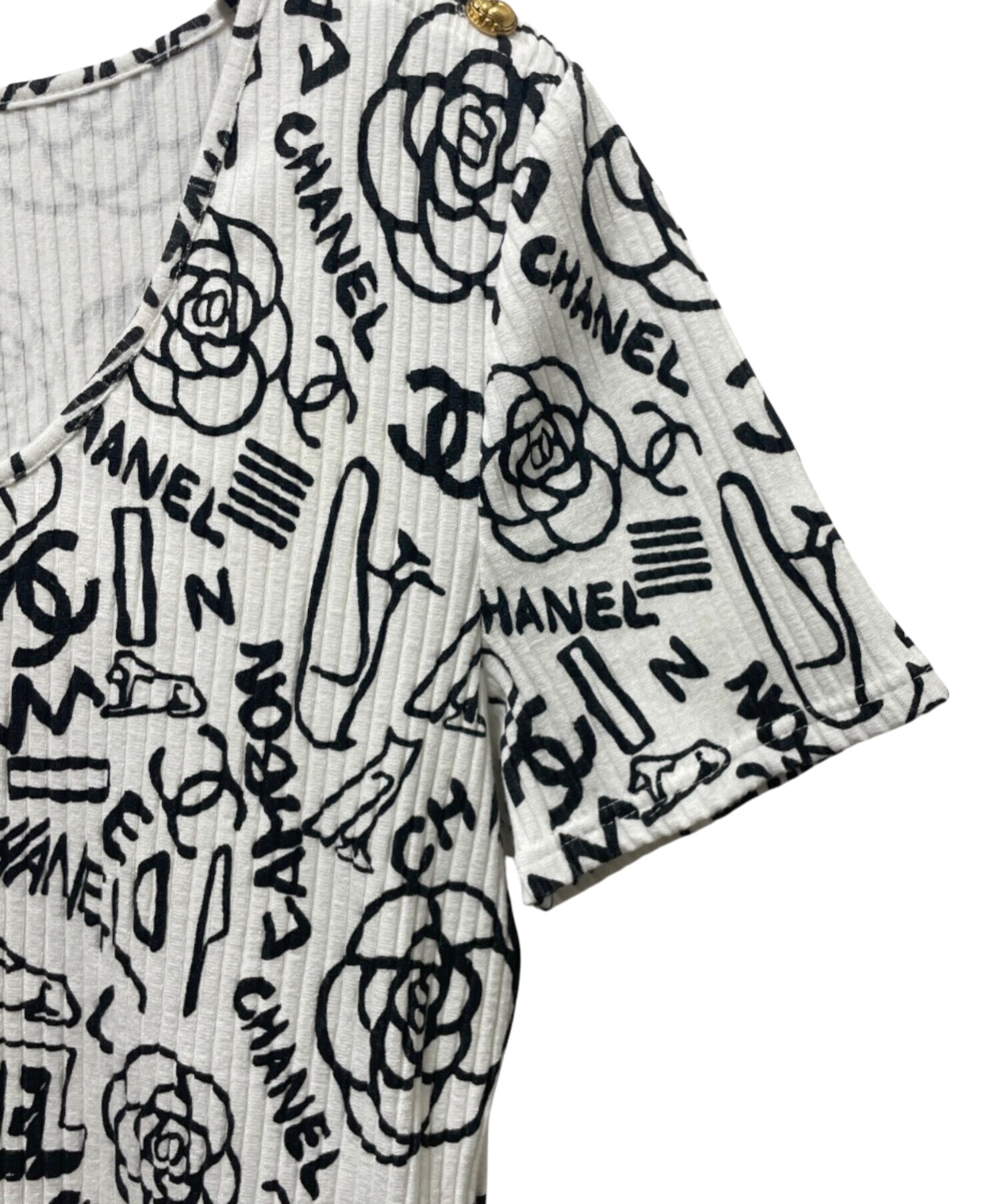 中古・古着通販】CHANEL (シャネル) 19A ココマーク 半袖カットソー