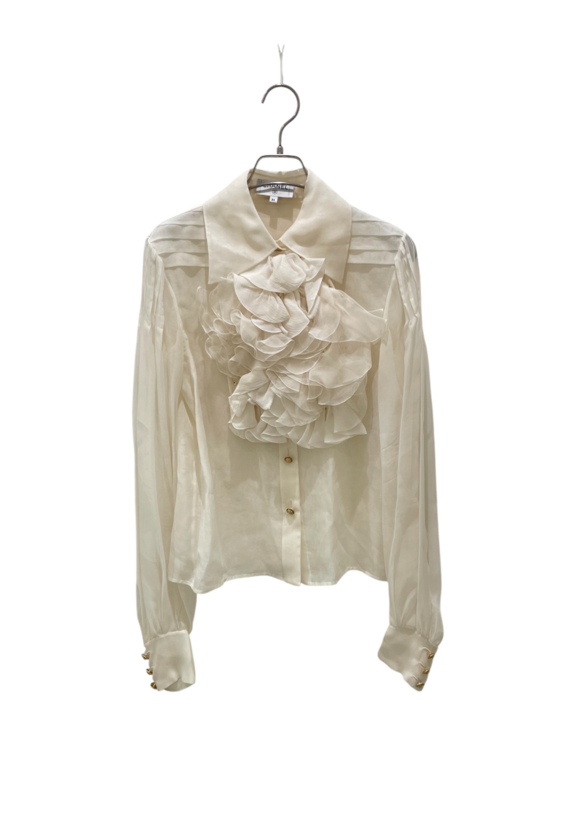 中古・古着通販】CHANEL (シャネル) P56 ヨークフリル付きブラウス 