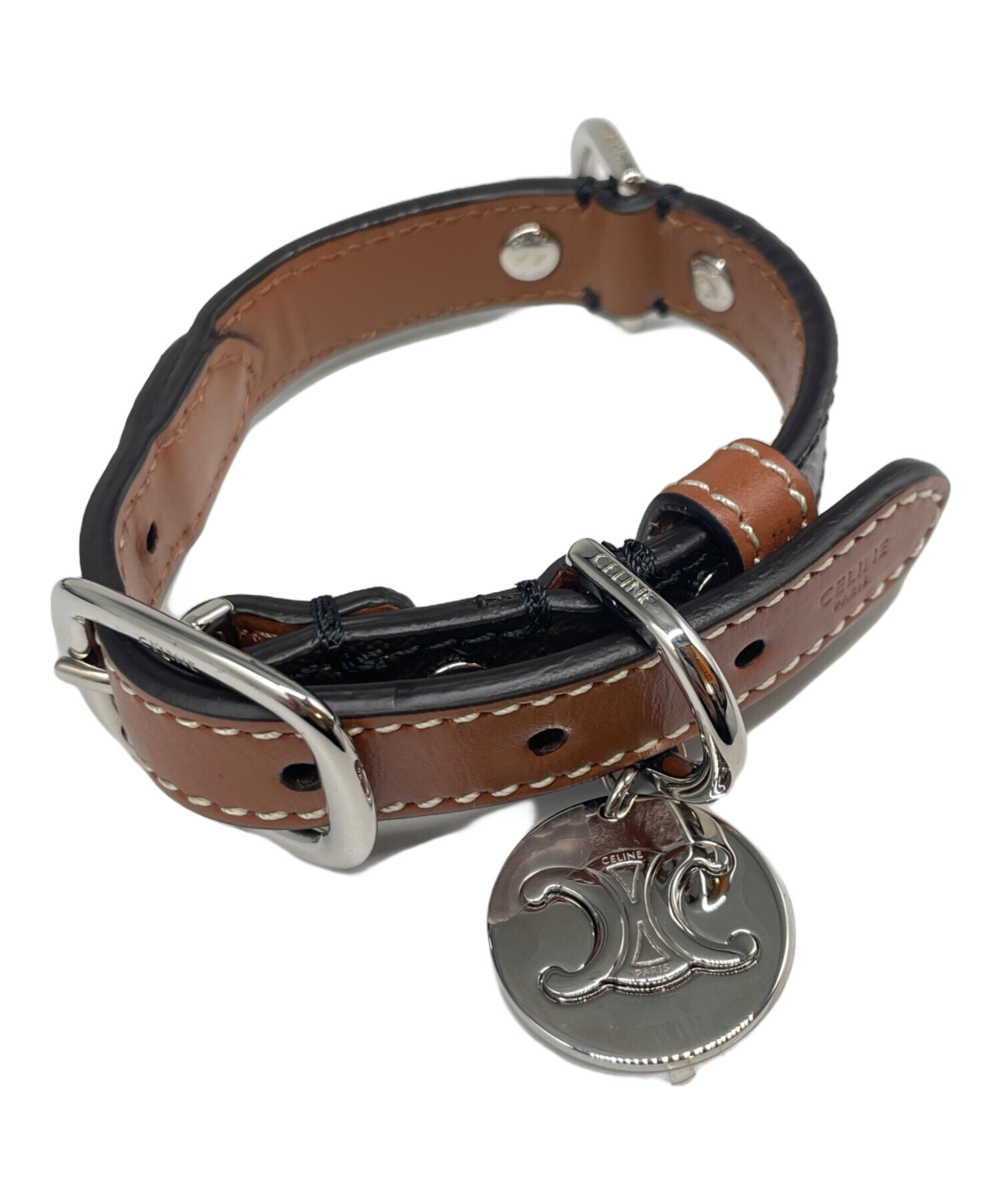 新品未使用】セリーヌ トリオンフ 首輪 リードトップセット ドッグ