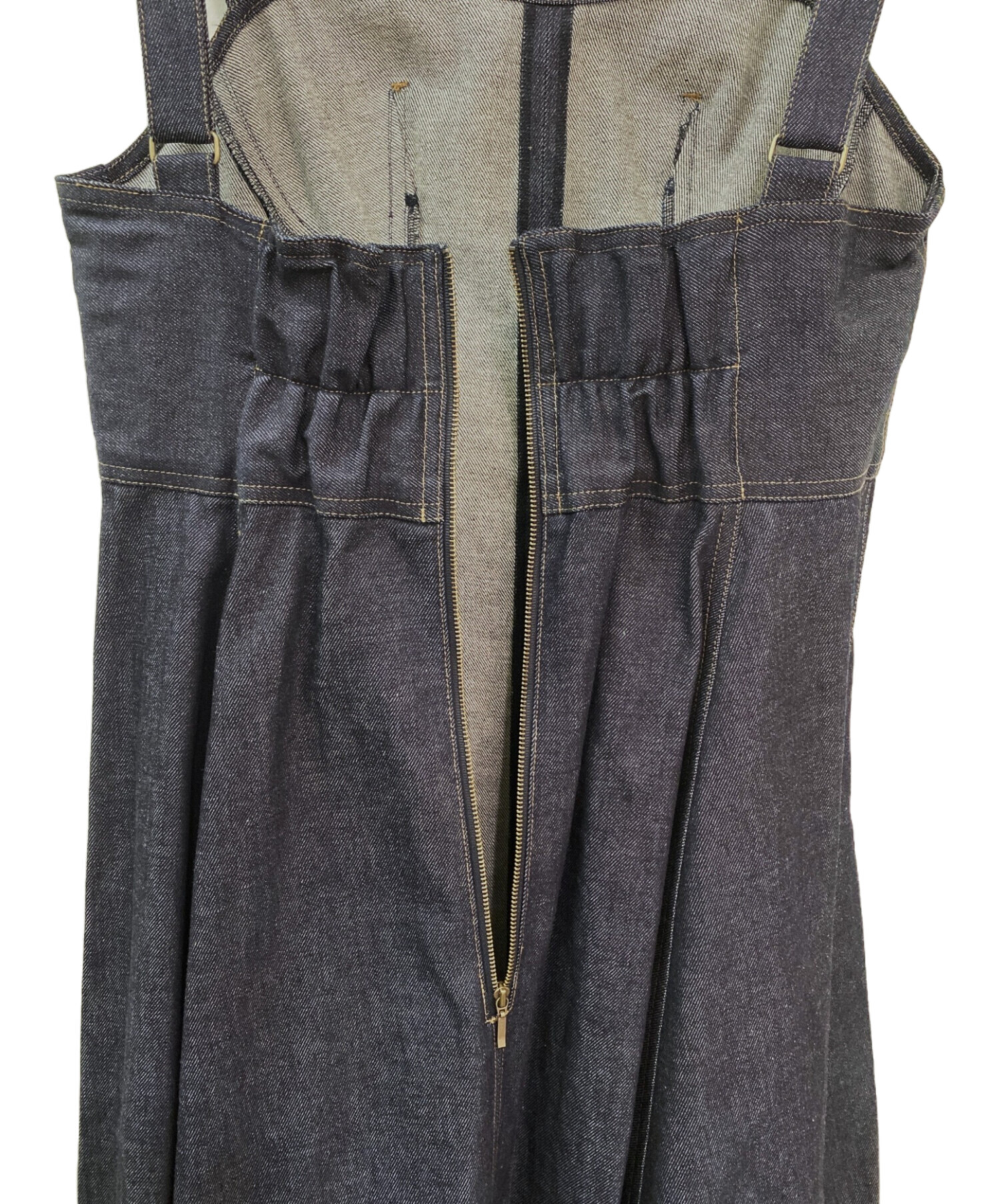 中古・古着通販】OBLI (オブリ) デニムフレアワンピース インディゴ