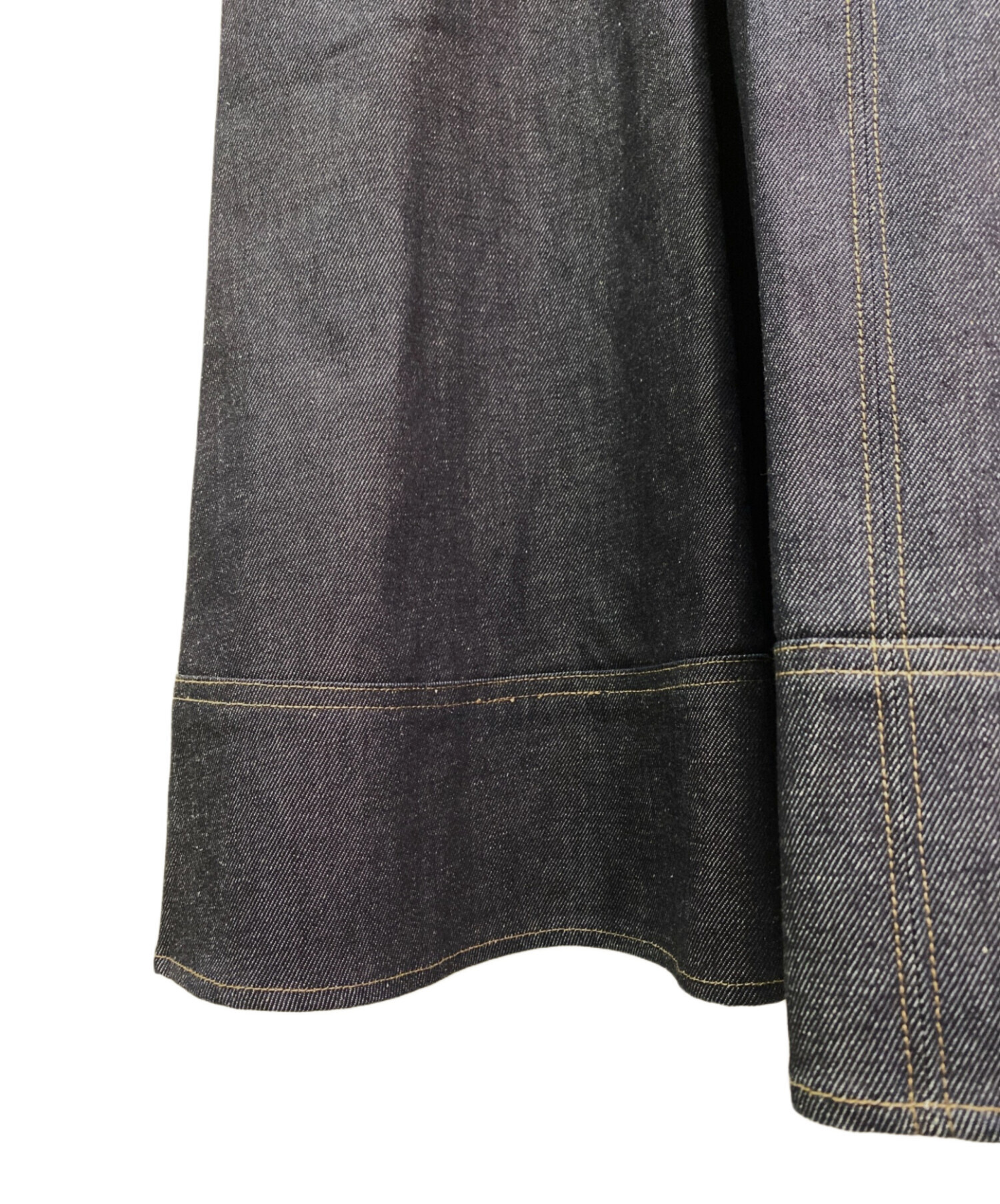 中古・古着通販】OBLI (オブリ) デニムフレアワンピース インディゴ