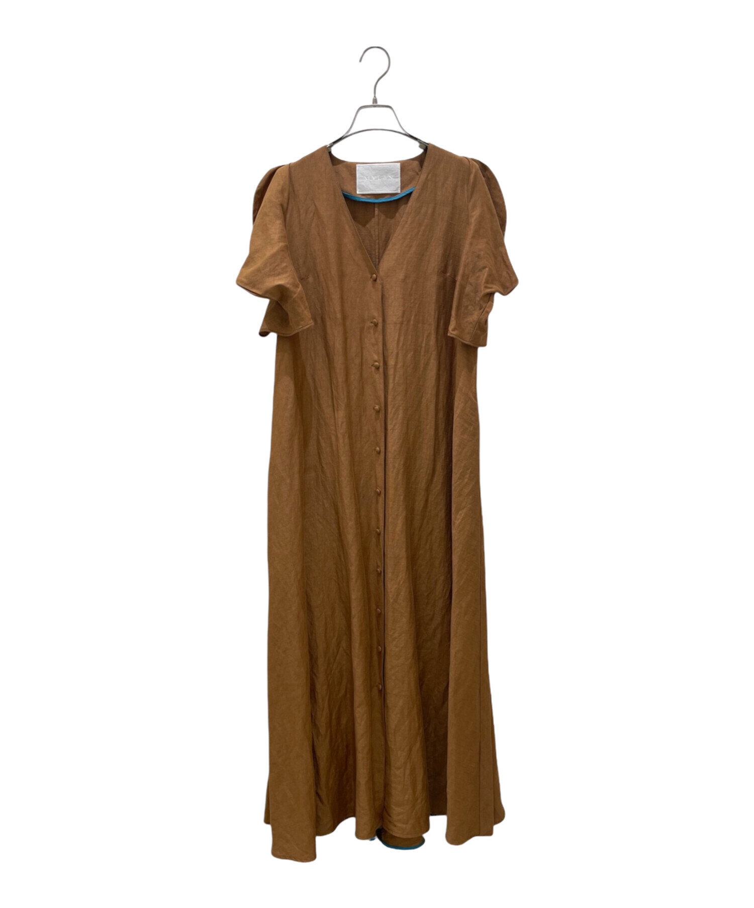 中古・古着通販】MYLAN (マイラン) Volume Sleeve Dress ブラウン