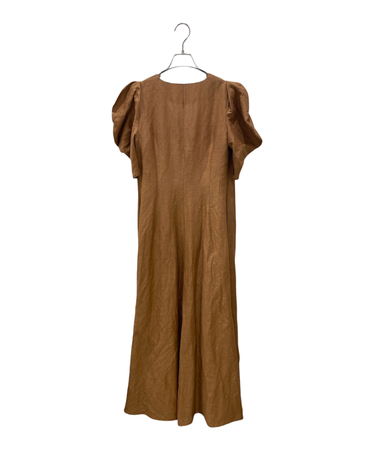 中古・古着通販】MYLAN (マイラン) Volume Sleeve Dress ブラウン