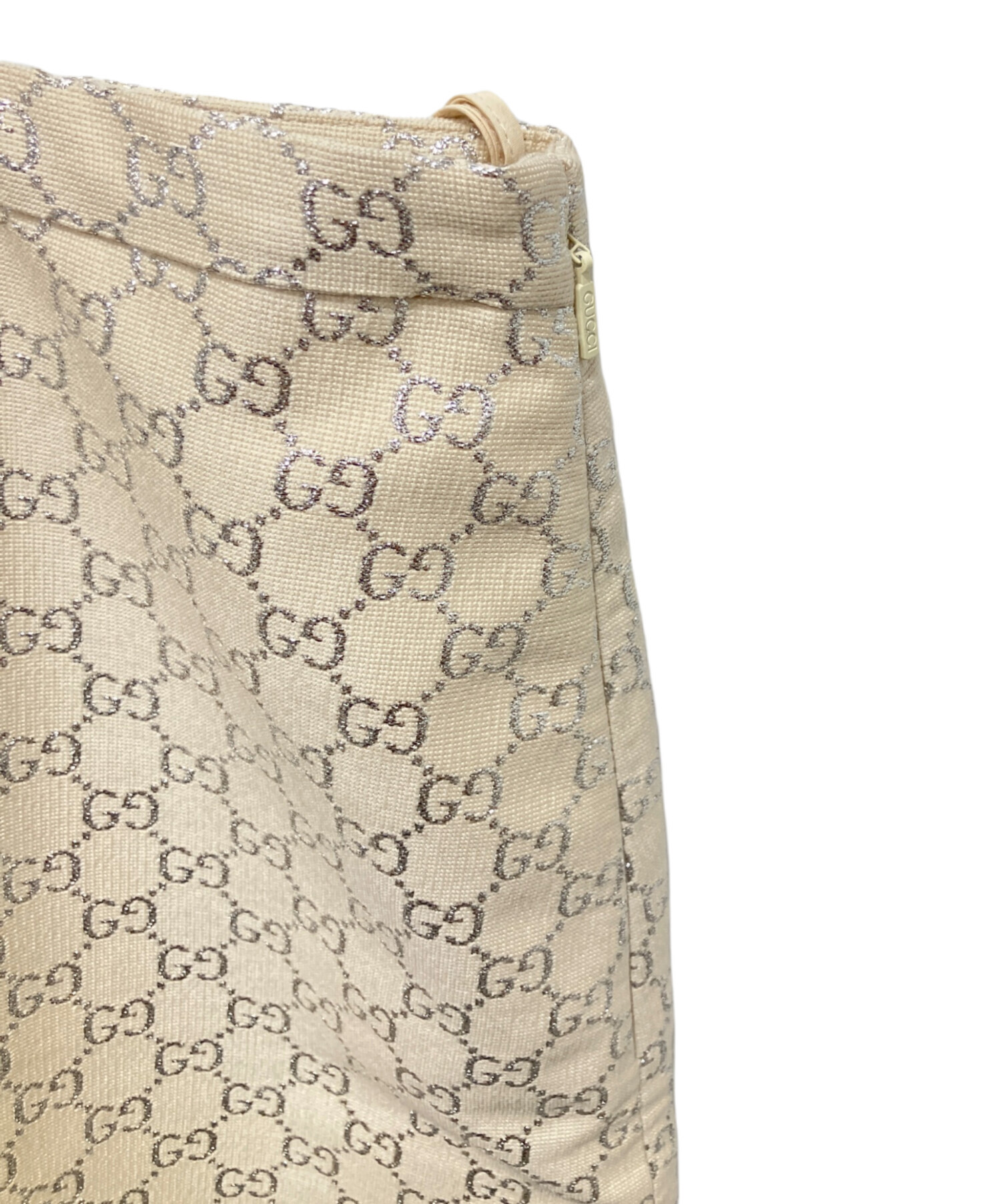 中古・古着通販】GUCCI (グッチ) シルク混 GGラメミニスカート