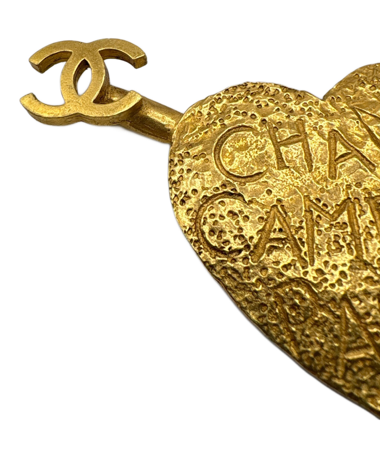 中古・古着通販】CHANEL (シャネル) アローハートモチーフピンブローチ