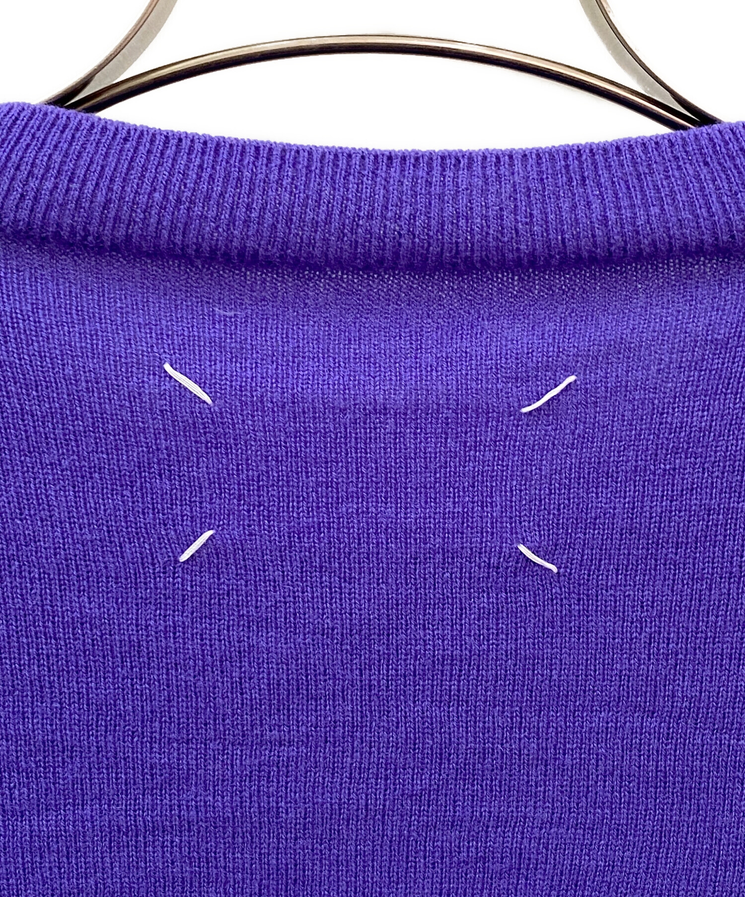 Maison Margielaマルジェラニットエルボーパッチパープル M 中古・古着