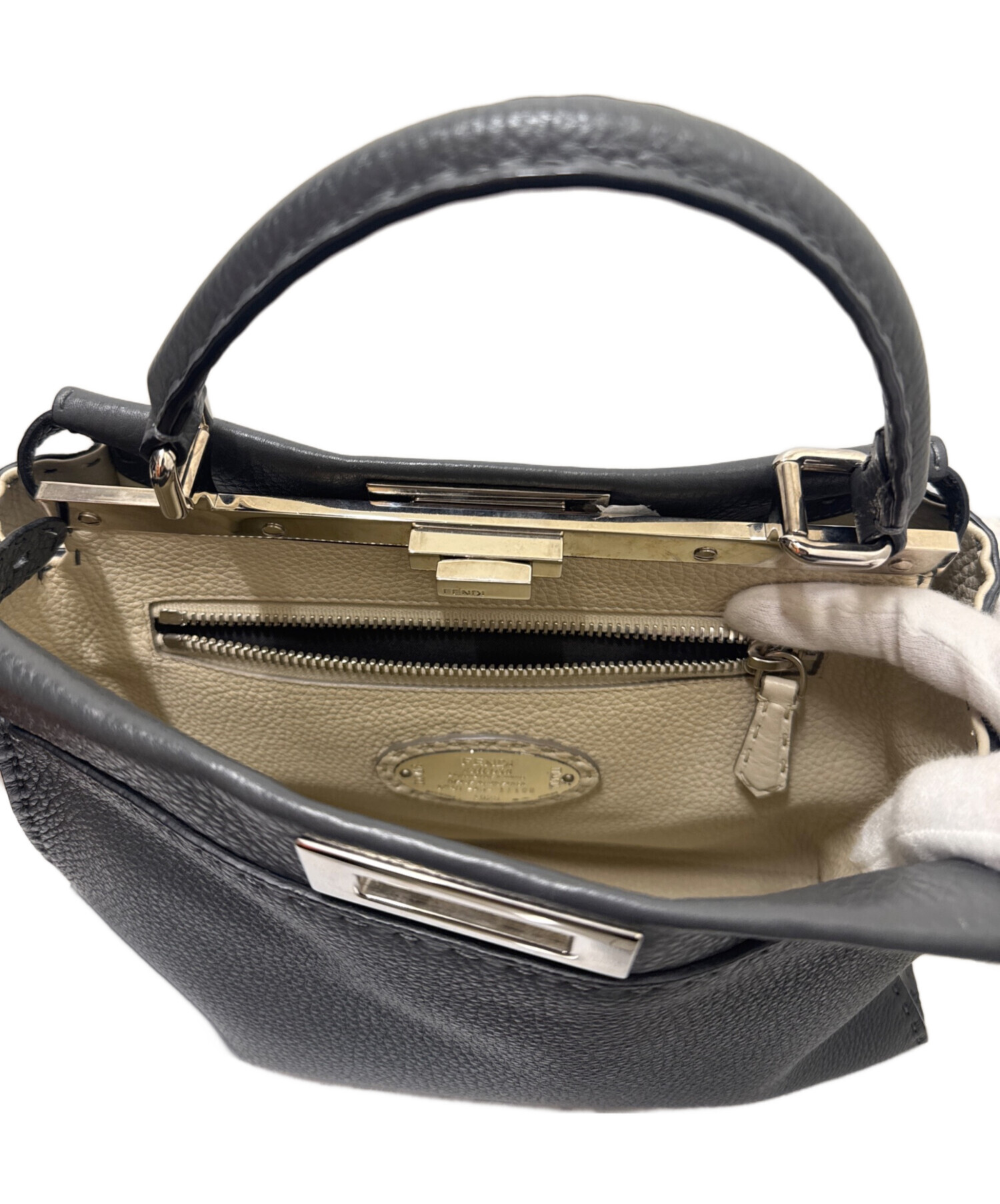 中古・古着通販】FENDI (フェンディ) ピーカブー ミディアム グレー