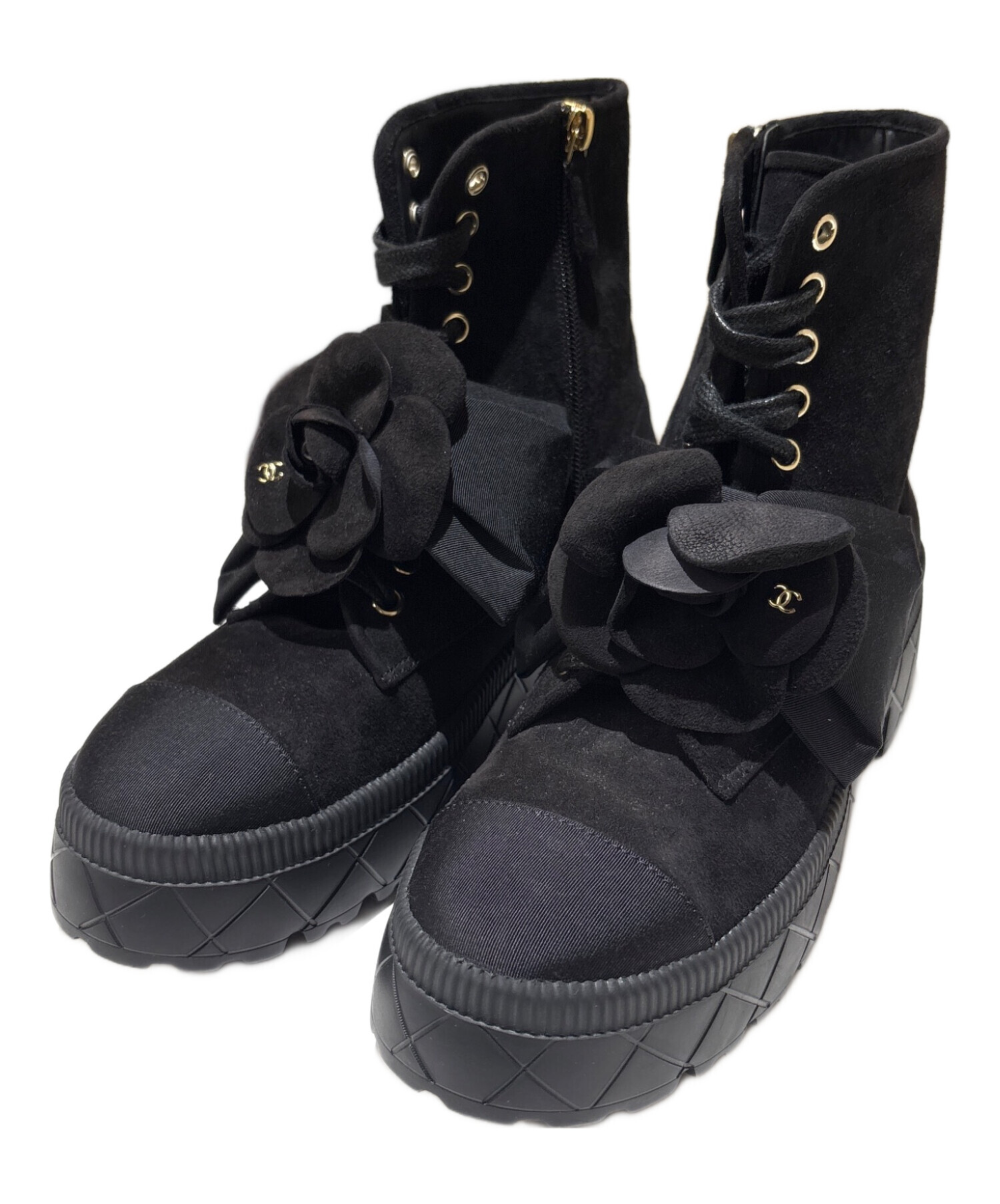 中古・古着通販】CHANEL (シャネル) カメリアリボンサイドジップ