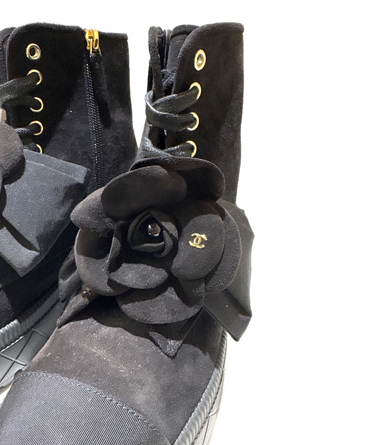 中古・古着通販】CHANEL (シャネル) カメリアリボンサイドジップ
