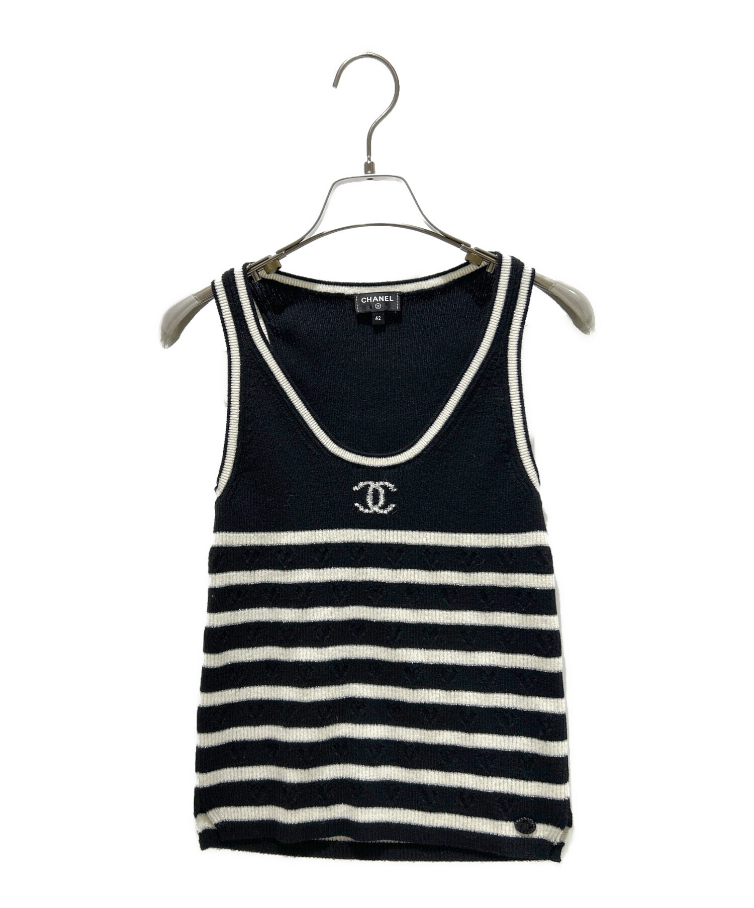 中古・古着通販】CHANEL (シャネル) ココボーダーアンサンブル