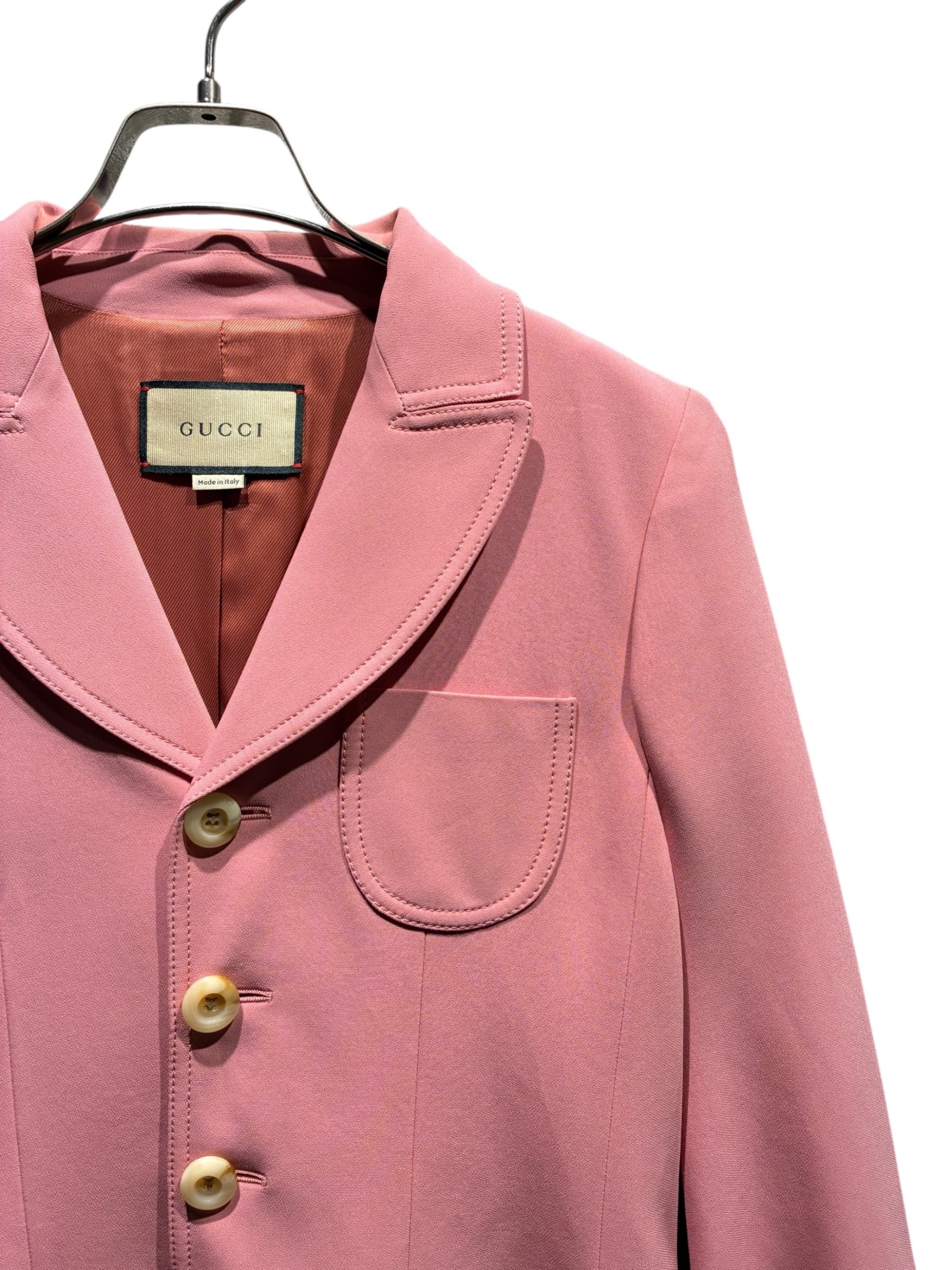 中古・古着通販】GUCCI (グッチ) 4Bジャケット ピンク サイズ:40