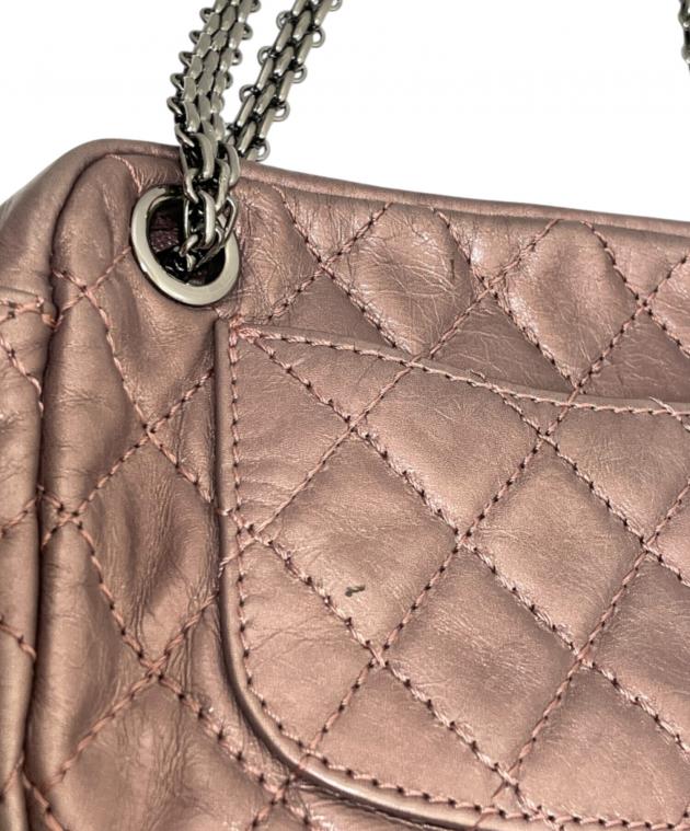 ★SALE【5pa0209-h】シャネル ショルダーバッグ 2.55 Wチェーン メタリック レザー マルチカラー シャンパンゴールド金具【中古】レディース 中古・古着通販】CHANEL (シャネル) 2.55チェーンショルダーバッグ