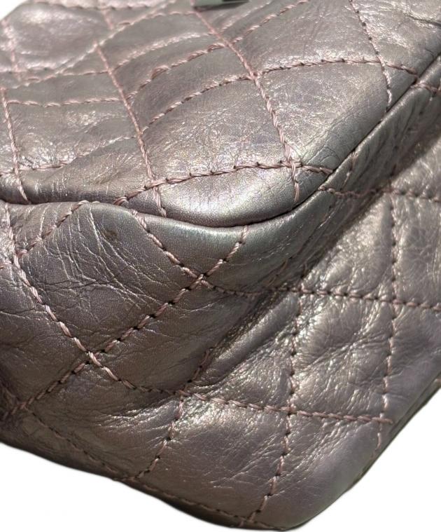 ★SALE【5pa0209-h】シャネル ショルダーバッグ 2.55 Wチェーン メタリック レザー マルチカラー シャンパンゴールド金具【中古】レディース 中古・古着通販】CHANEL (シャネル) 2.55チェーンショルダーバッグ