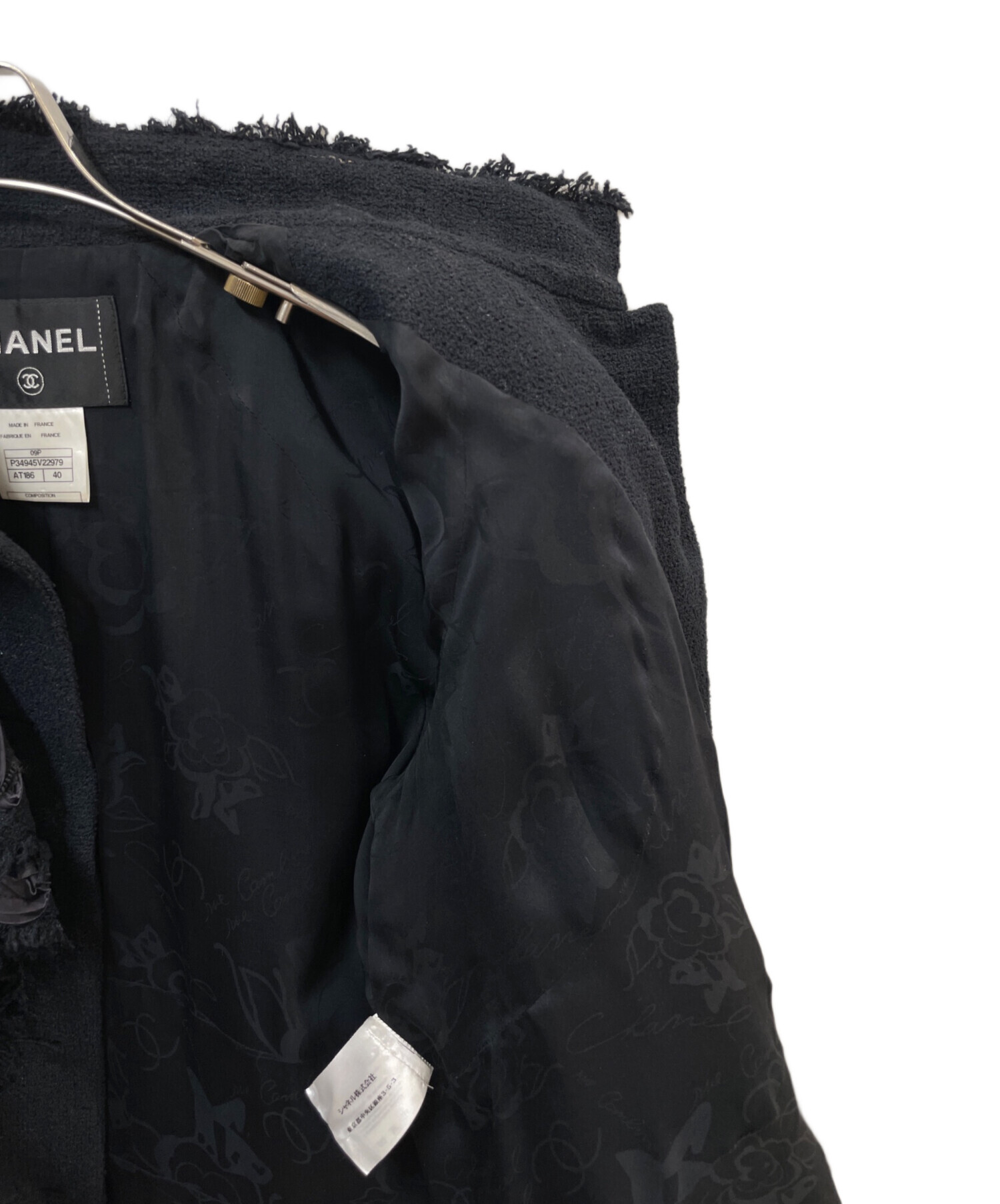 中古・古着通販】CHANEL (シャネル) ツイードジャケット ブラック