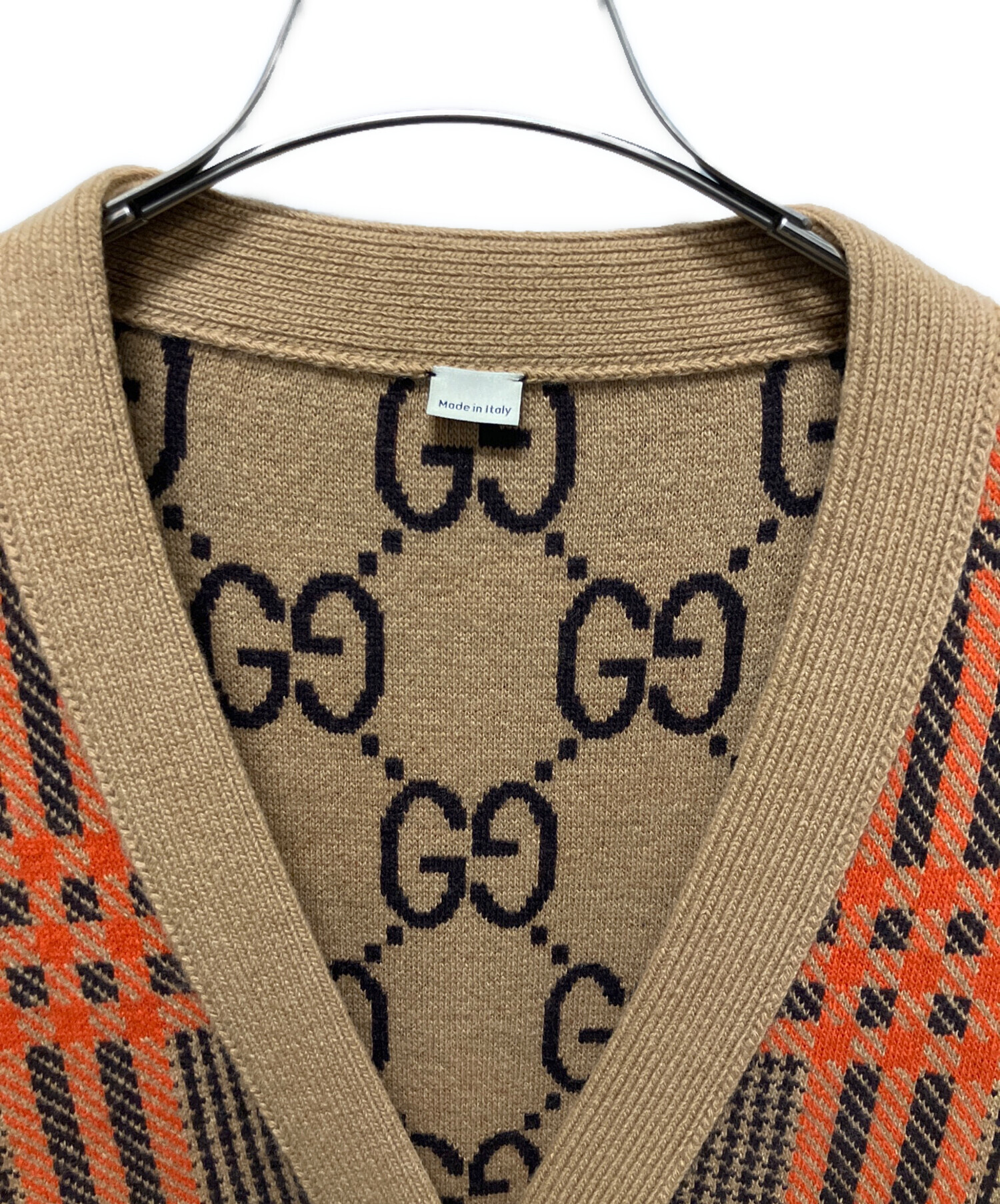 中古・古着通販】GUCCI (グッチ) リバーシブルカーディガン ブラウン