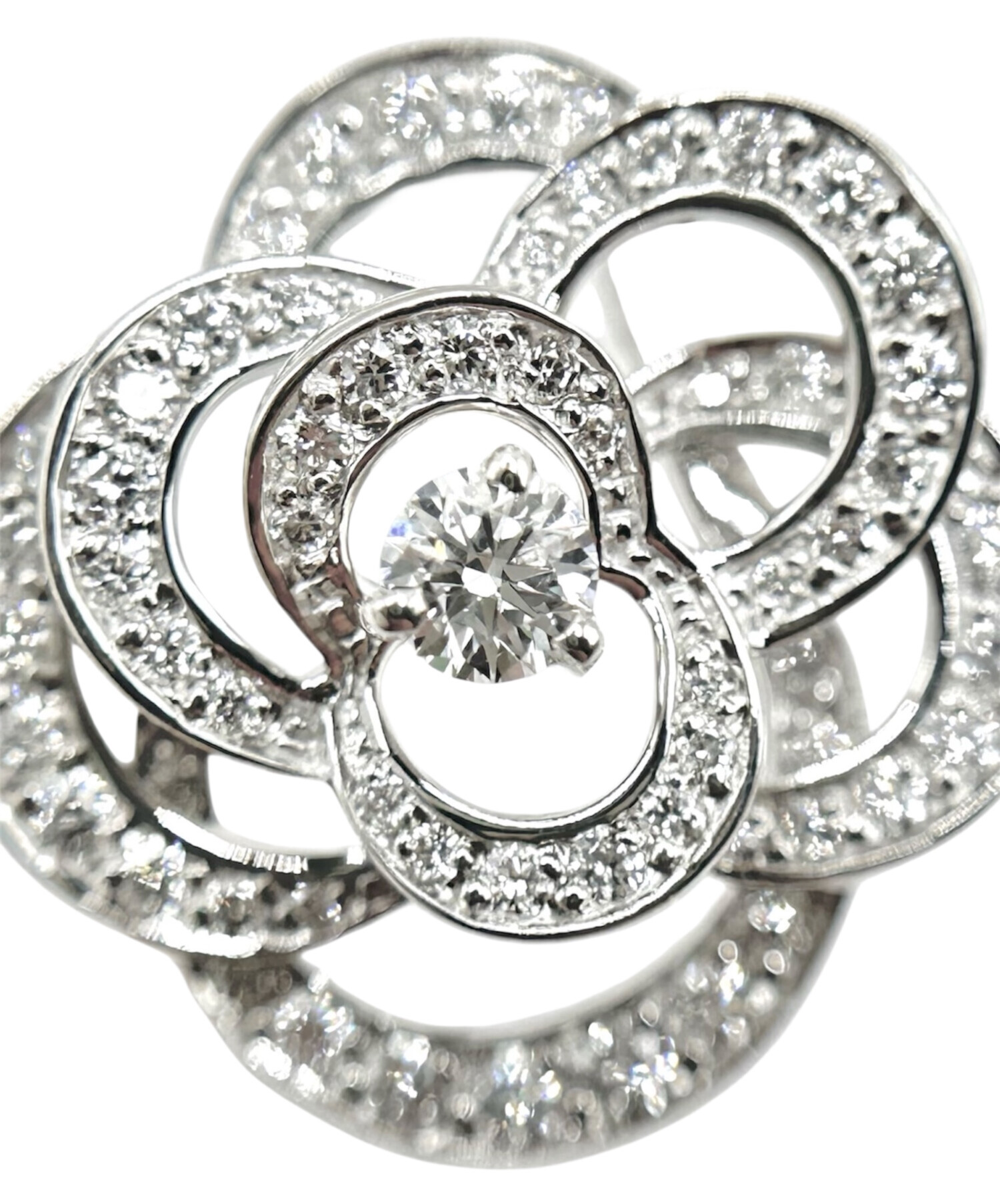 中古・古着通販】CHANEL (シャネル) Diamond Camellia Ring Medium