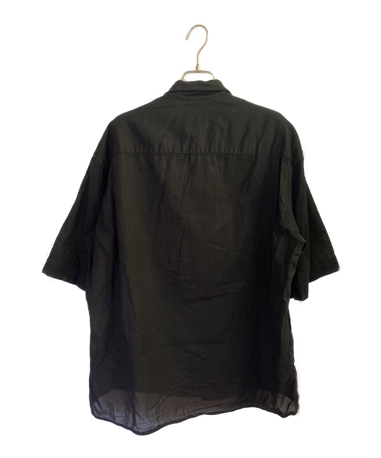 中古・古着通販】LEMAIRE (ルメール) 半袖シャツ ブラック サイズ:46
