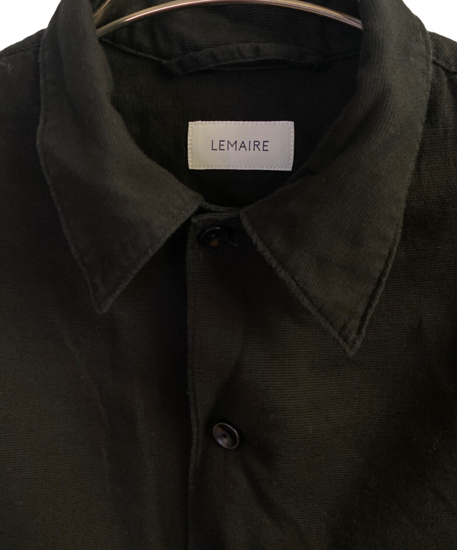 中古・古着通販】LEMAIRE (ルメール) 半袖シャツ ブラック サイズ:46