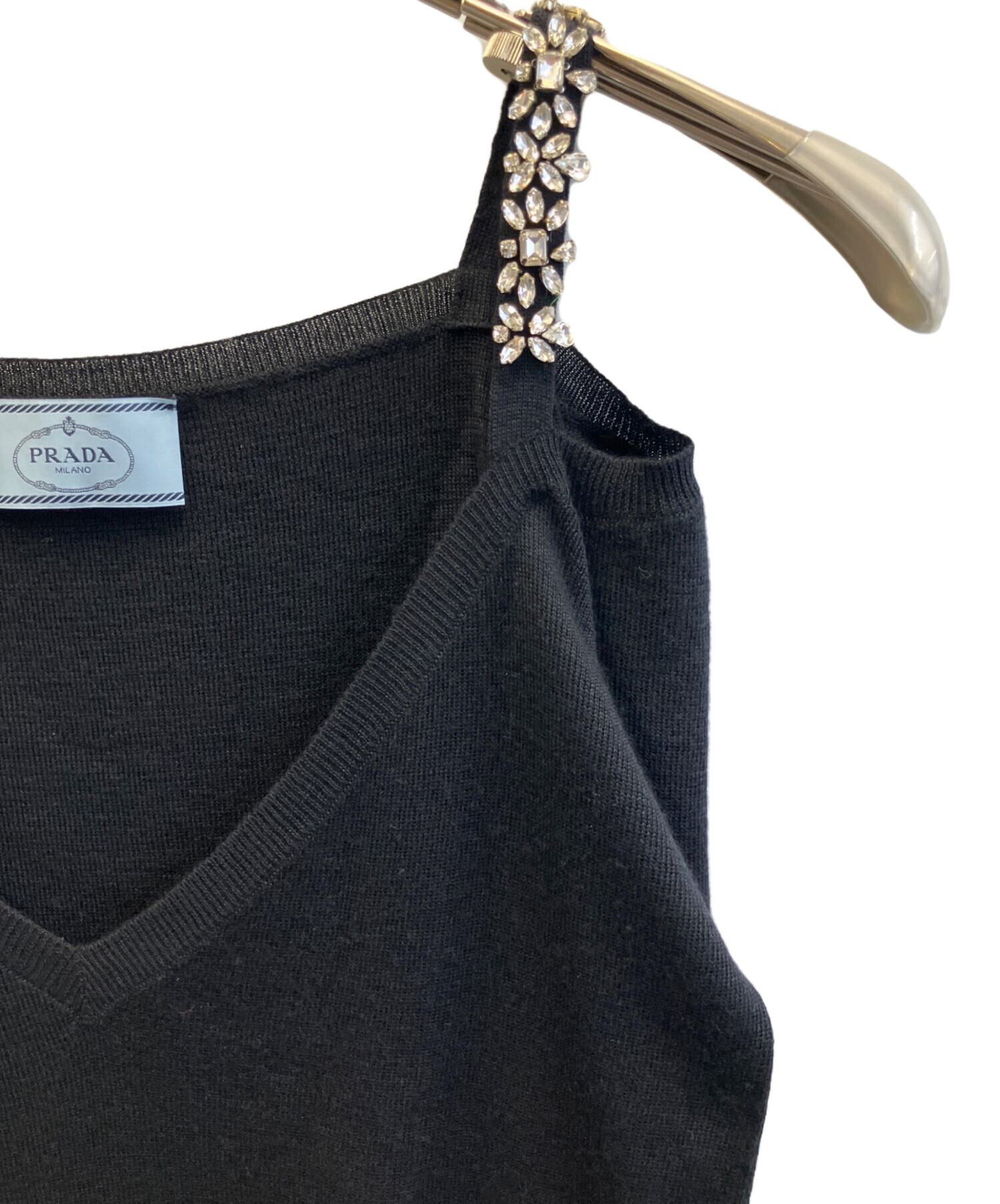 中古・古着通販】PRADA (プラダ) オフショルダーカシミアニット P24QOH