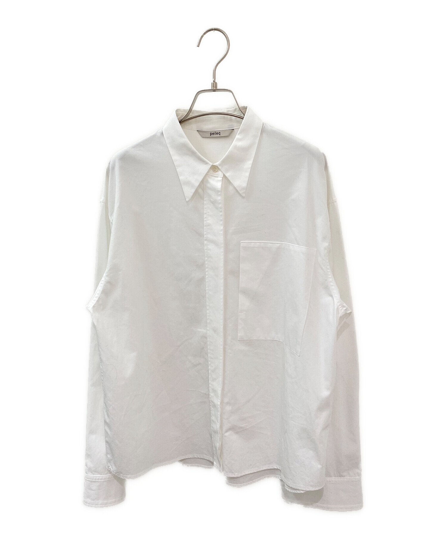 中古・古着通販】pelleq (ペレック) Hiwa button shirt ホワイト 
