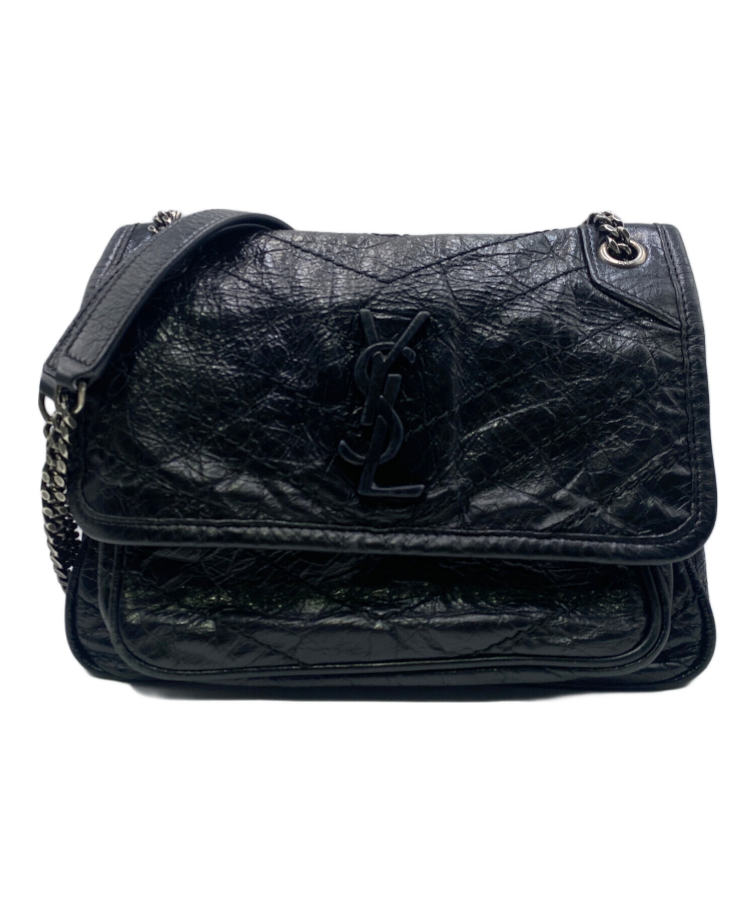 SAINT LAURENT PARIS サンローランパリ ショルダーバッグ  黒 【古着】【中古】【送料無料】 中古・古着通販】Saint Laurent Paris (サンローランパリ) チェーン