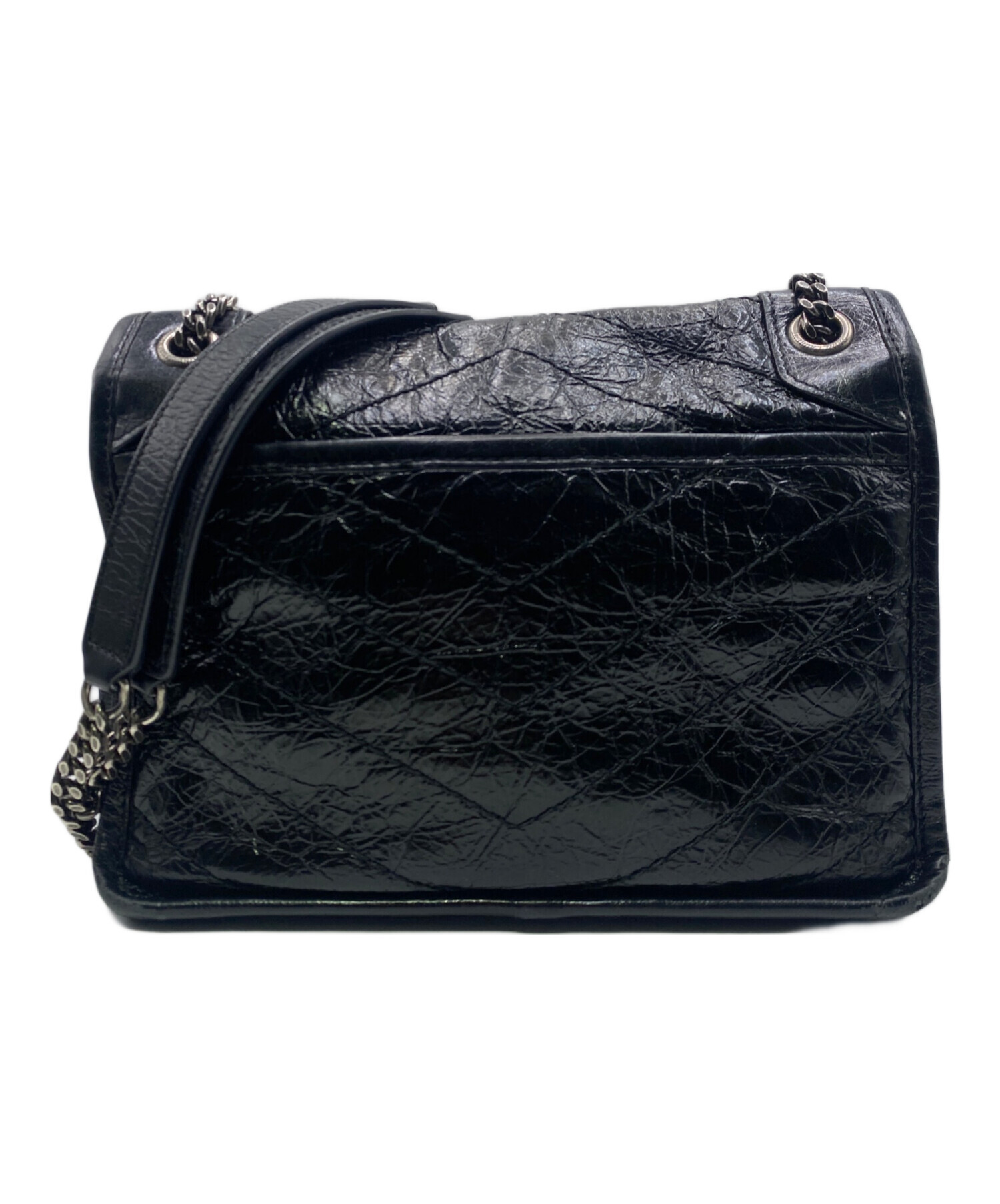 SAINT LAURENT PARIS サンローランパリ ショルダーバッグ  黒 【古着】【中古】【送料無料】 中古・古着通販】Saint Laurent Paris (サンローランパリ) チェーン