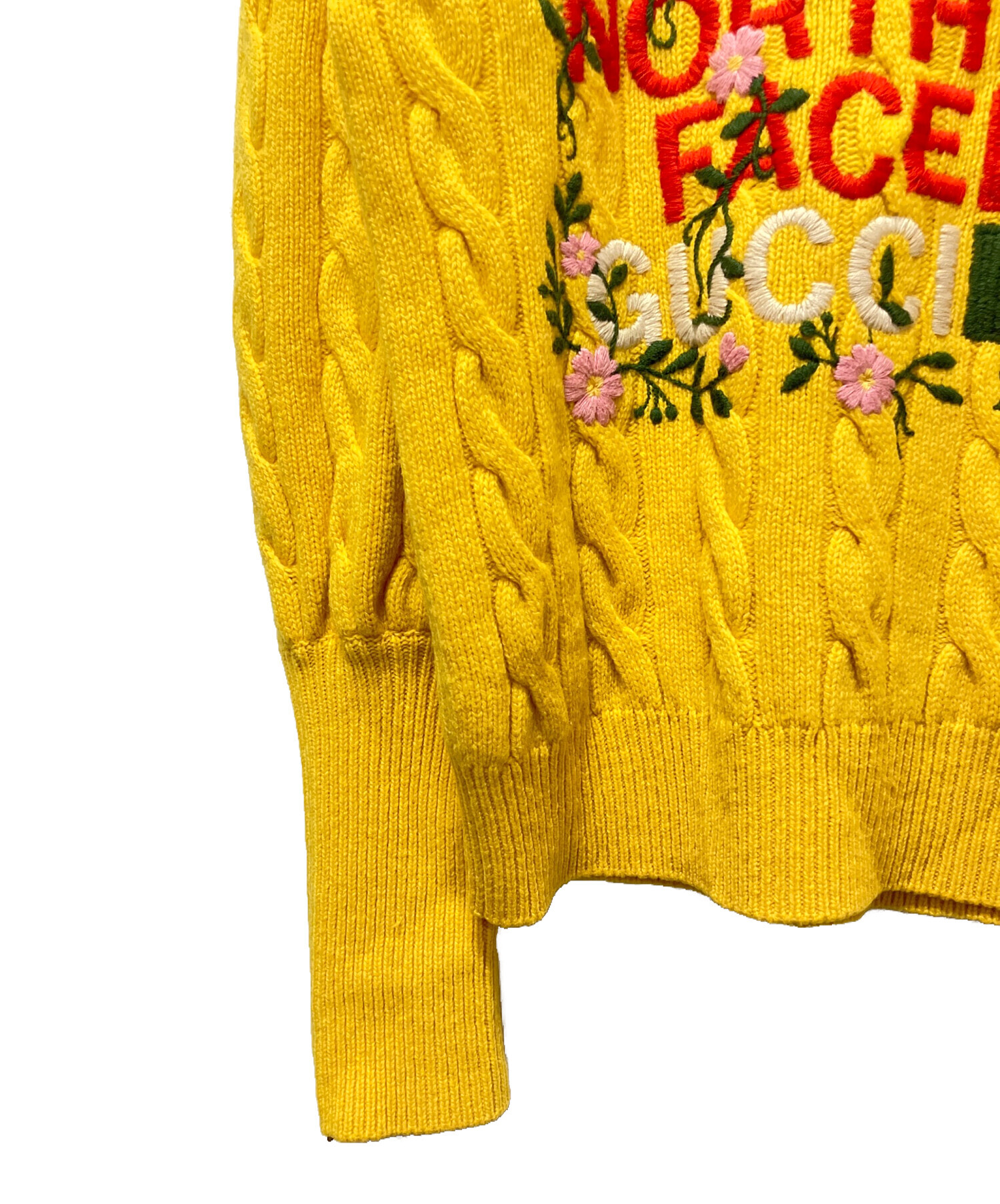 GUCCI★ロゴ刺繍フリーストップス 2021 コラボ グッチ ノースフェイス GG フリースジャケット (GUCCI