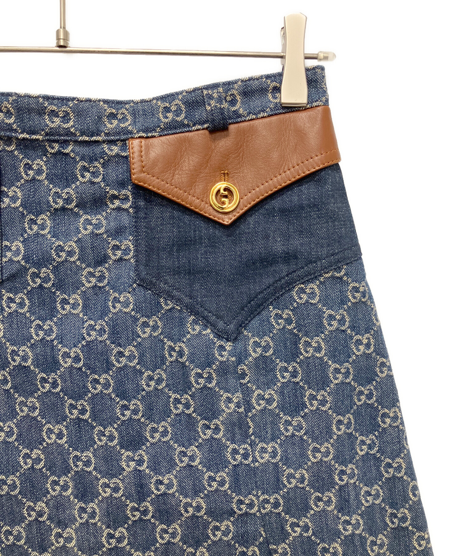 中古・古着通販】GUCCI (グッチ) GGキャンバスデニムスカート