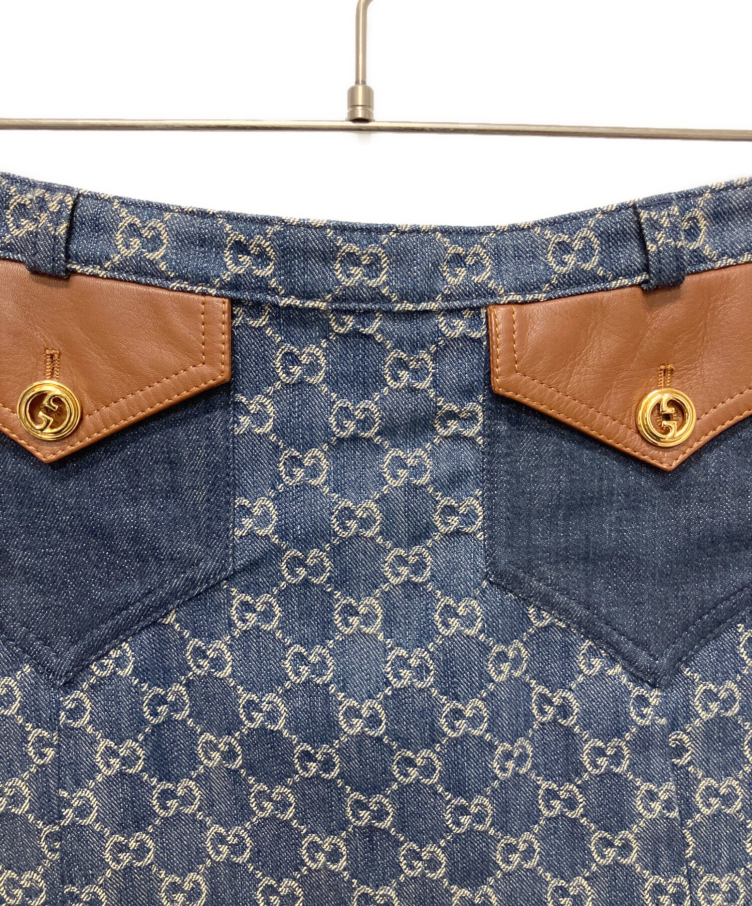 中古・古着通販】GUCCI (グッチ) GGキャンバスデニムスカート