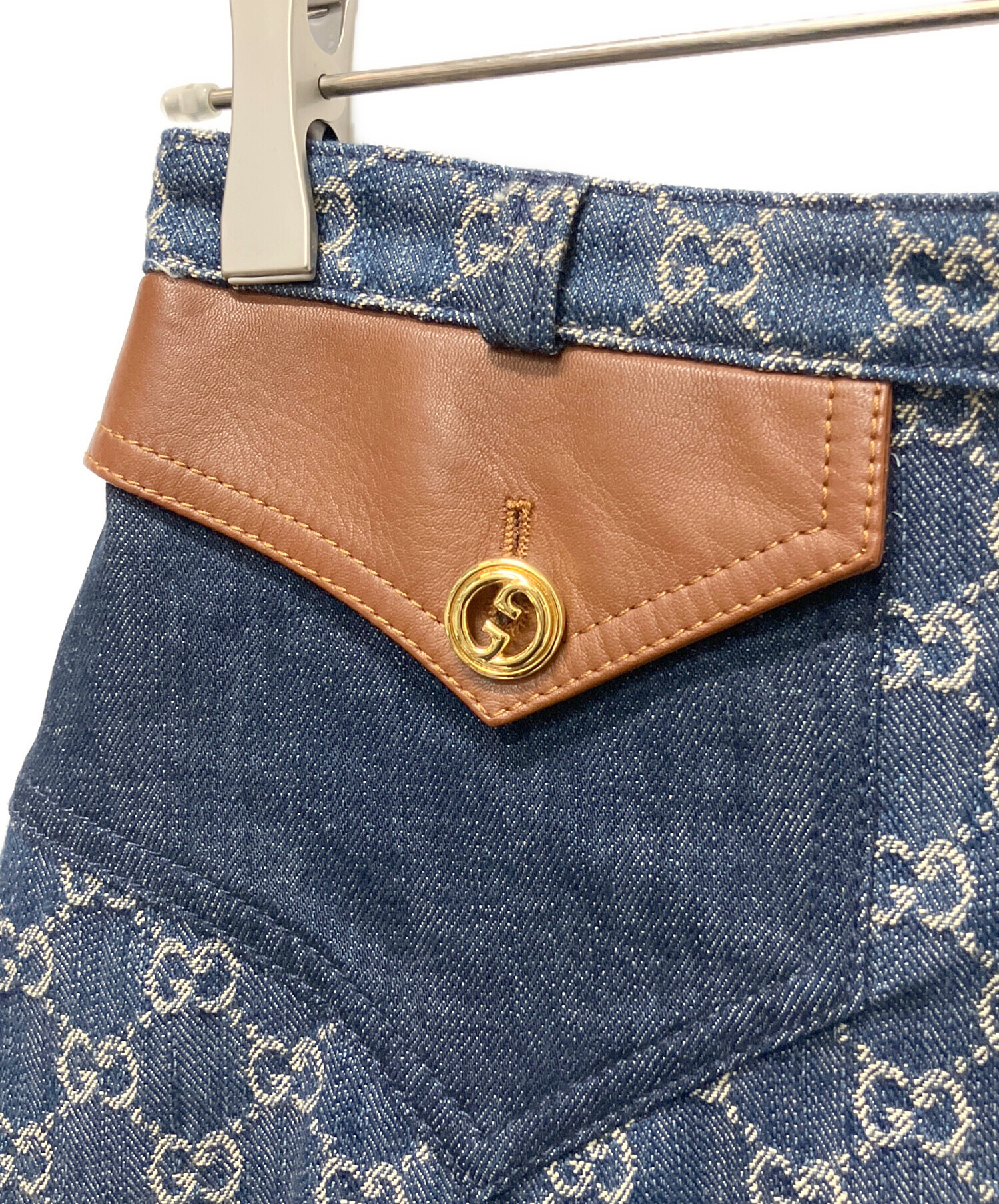 中古・古着通販】GUCCI (グッチ) GGキャンバスデニムスカート