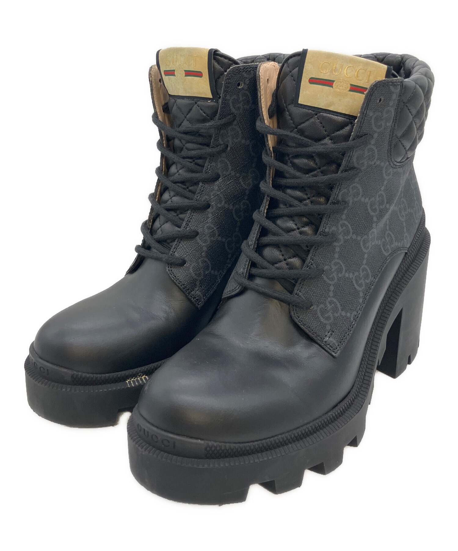 Gucci GGショートブーツ 中古・古着通販】GUCCI (グッチ) Trip アンクルブーツ/GGスプリーム