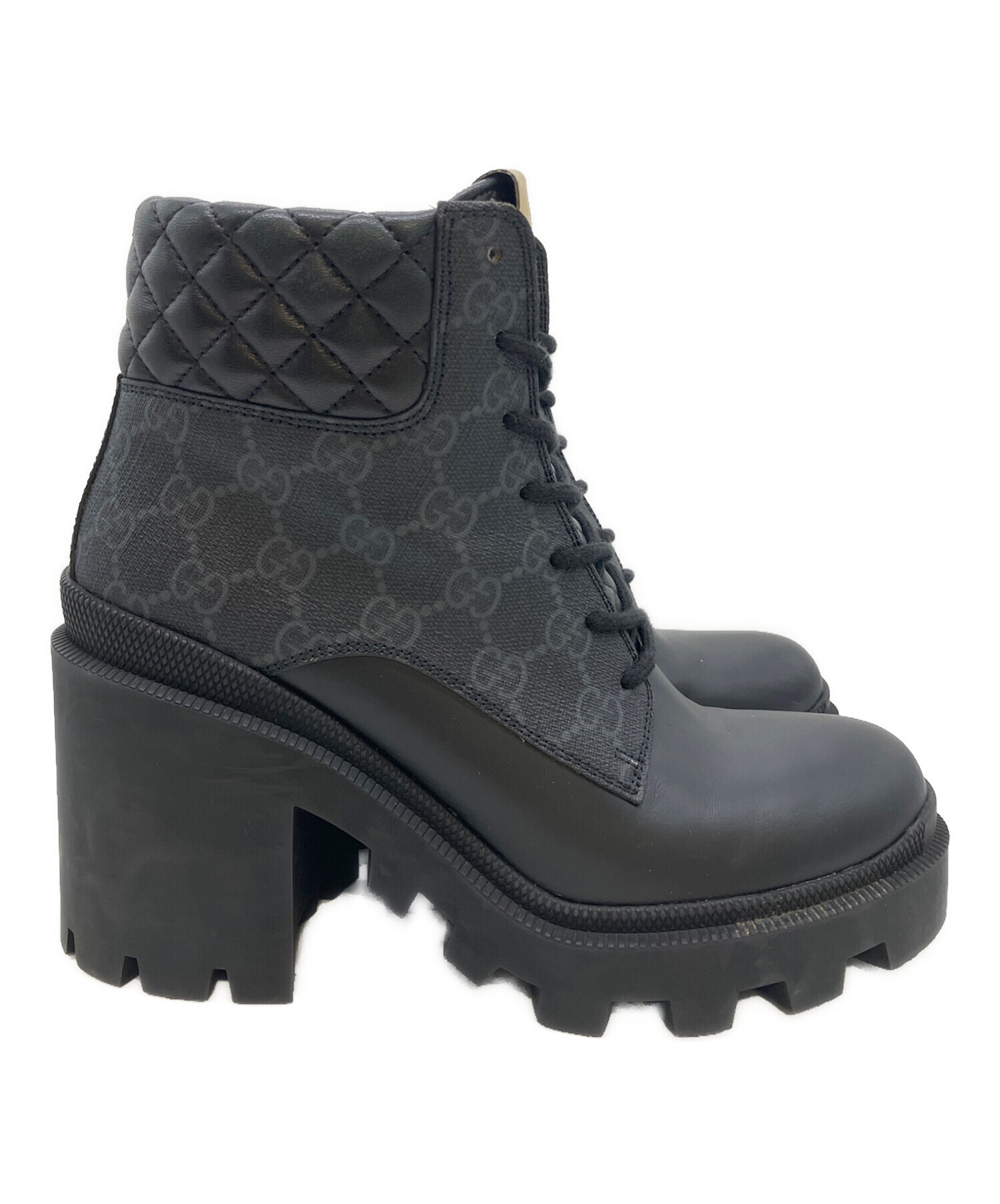 【確実正規品】新品　GUCCI アンクルブーツ　GGスプリーム　23 22 24 中古・古着通販】GUCCI (グッチ) Trip アンクルブーツ/GGスプリーム