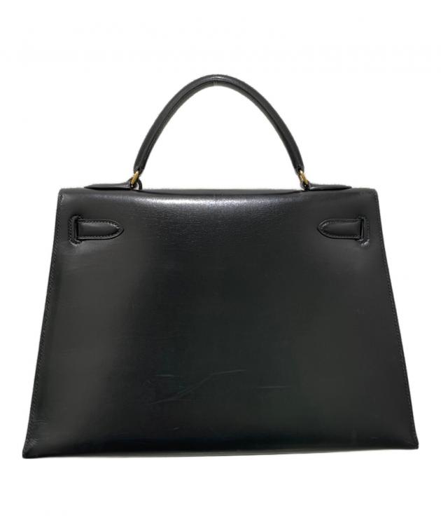 中古・古着通販】HERMES (エルメス) ケリー32 外縫い ブラック 
