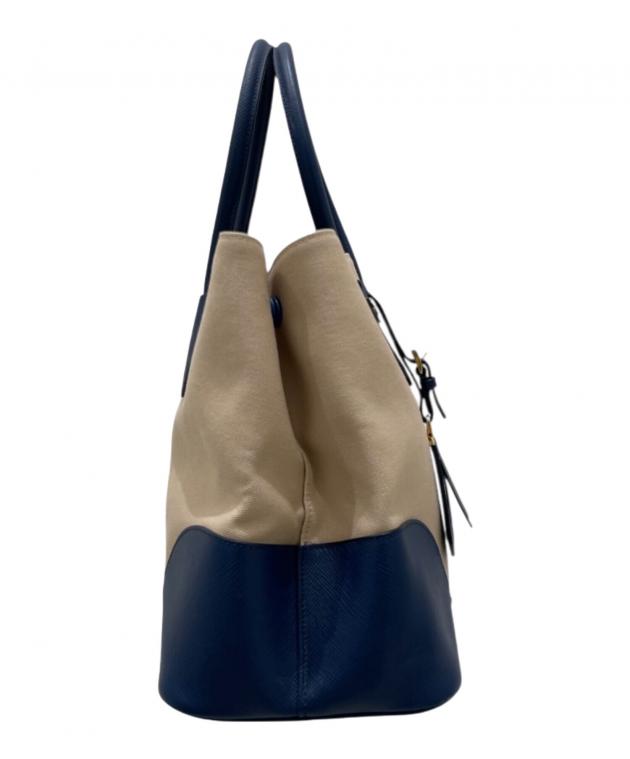 中古・古着通販】PRADA (プラダ) ドゥーブレ トートバッグ ベージュ 