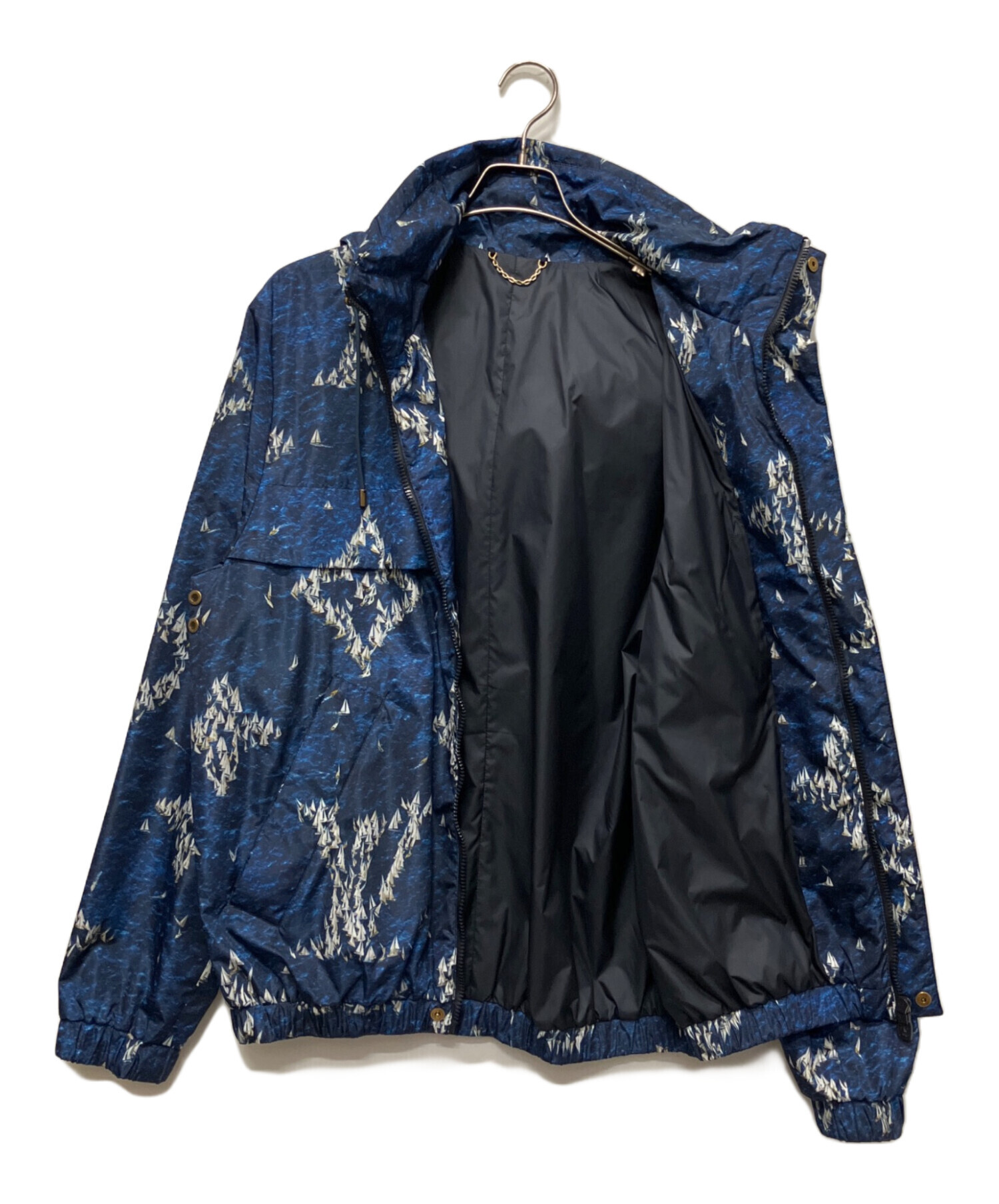 【超レア・美品】ルイヴィトン ネイビーブルー フード付きレースジャケット 超レア・美品】ルイヴィトン ネイビーブルー フード付きレースジャケット