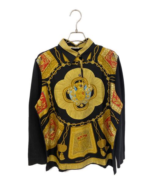 中古・古着通販】HERMES (エルメス) シルクスカーフ切替ニット