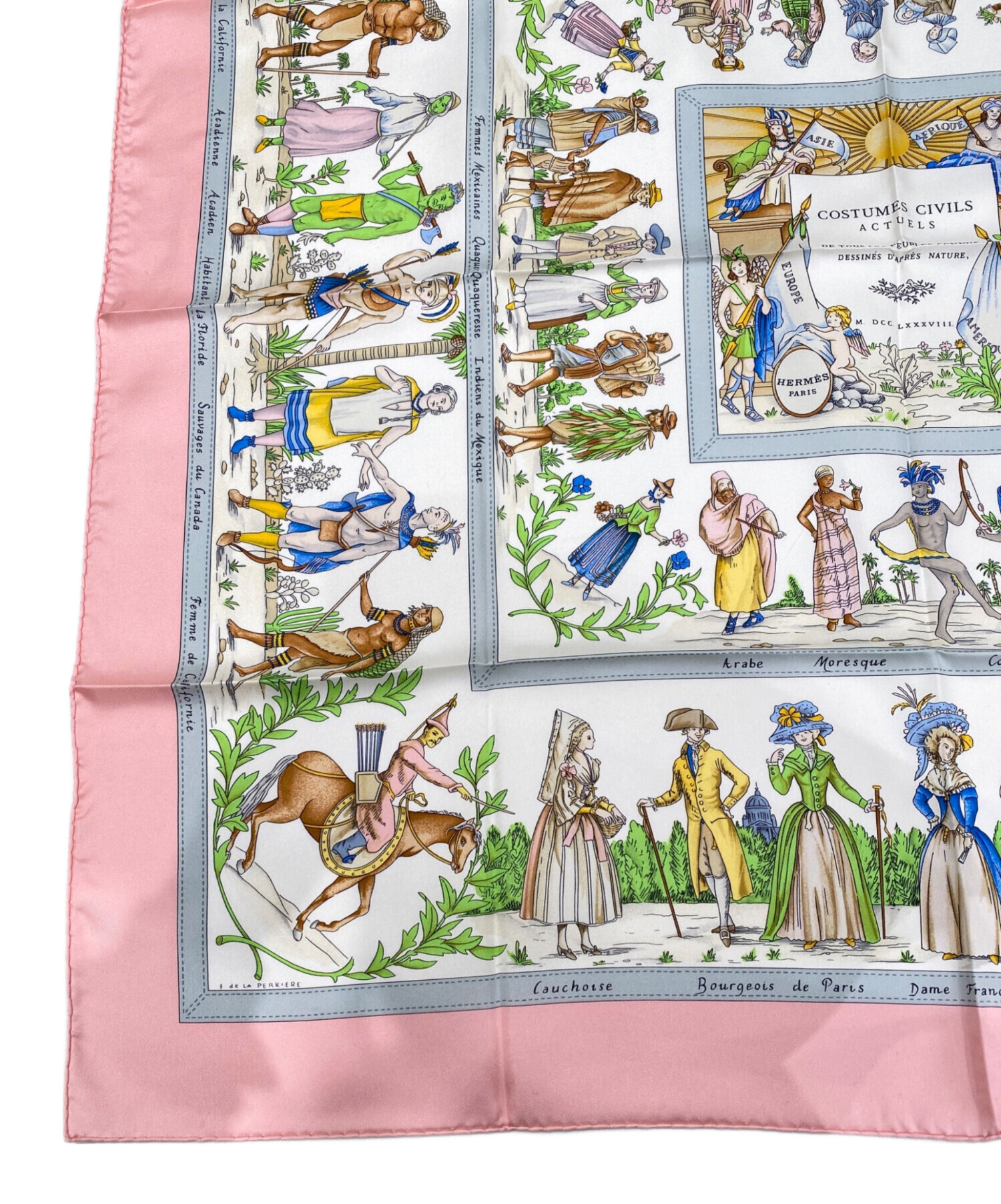 中古・古着通販】HERMES (エルメス) カレ90 ピンク サイズ:90