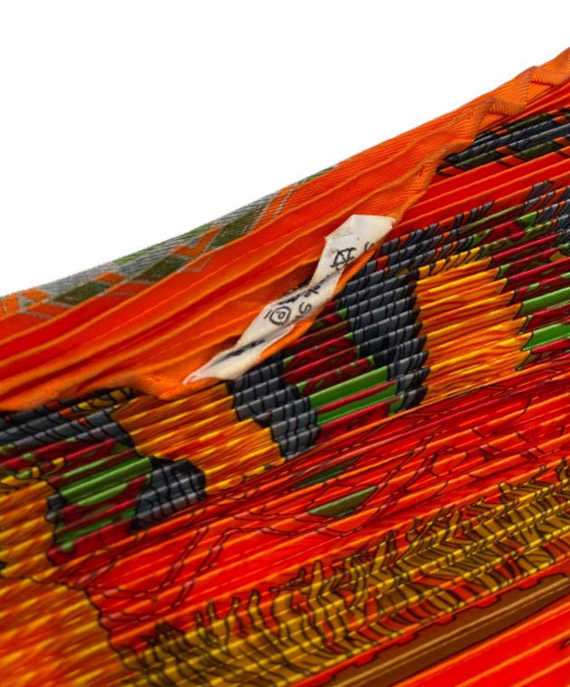 中古・古着通販】HERMES (エルメス) プリーツスカーフ オレンジ