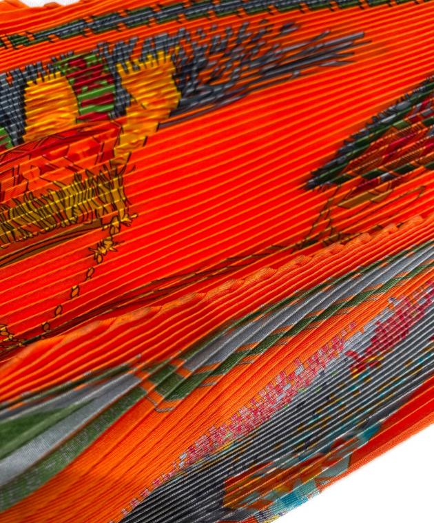 中古・古着通販】HERMES (エルメス) プリーツスカーフ オレンジ