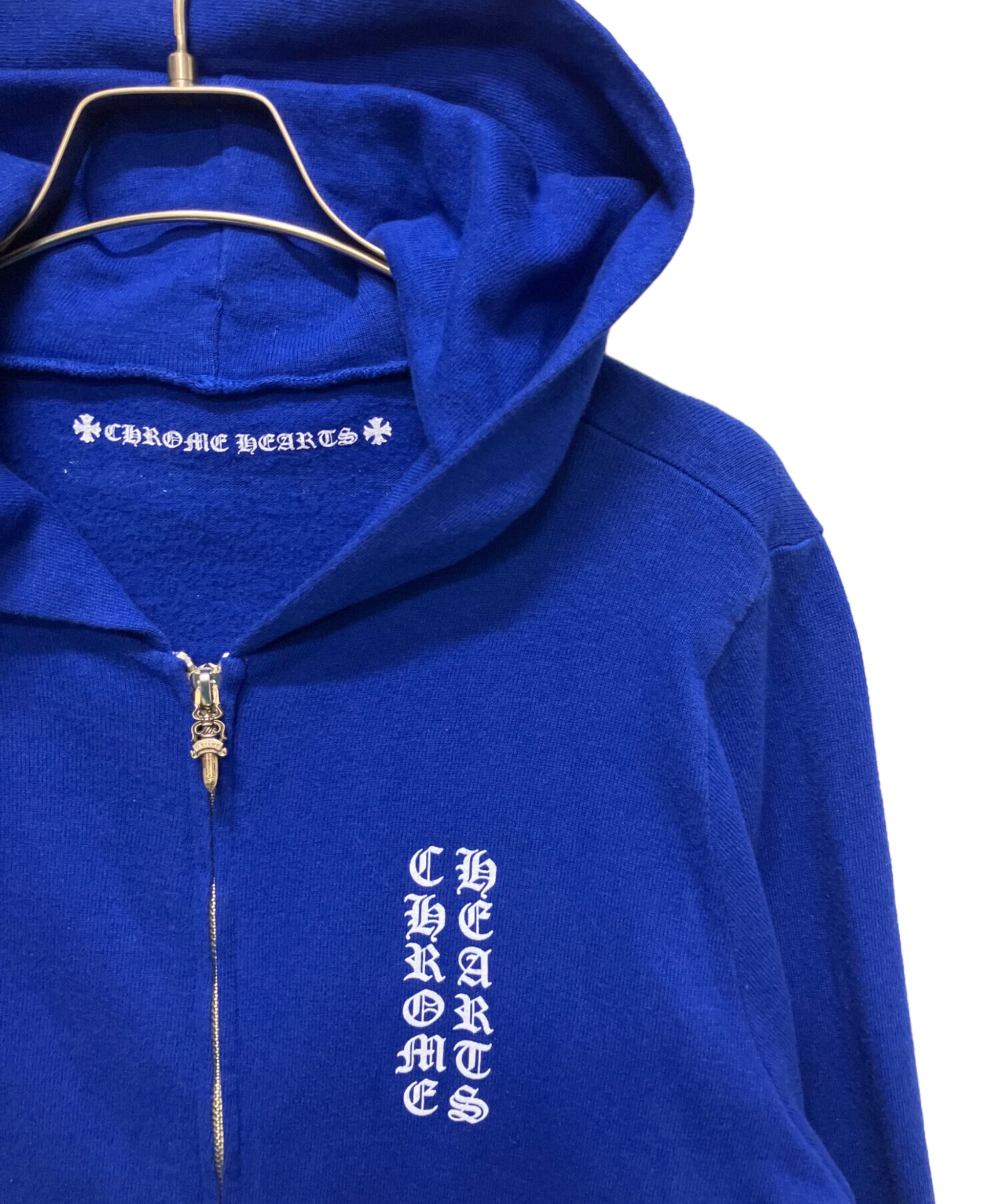 中古・古着通販】CHROME HEARTS (クロムハーツ) ジップパーカー ブルー