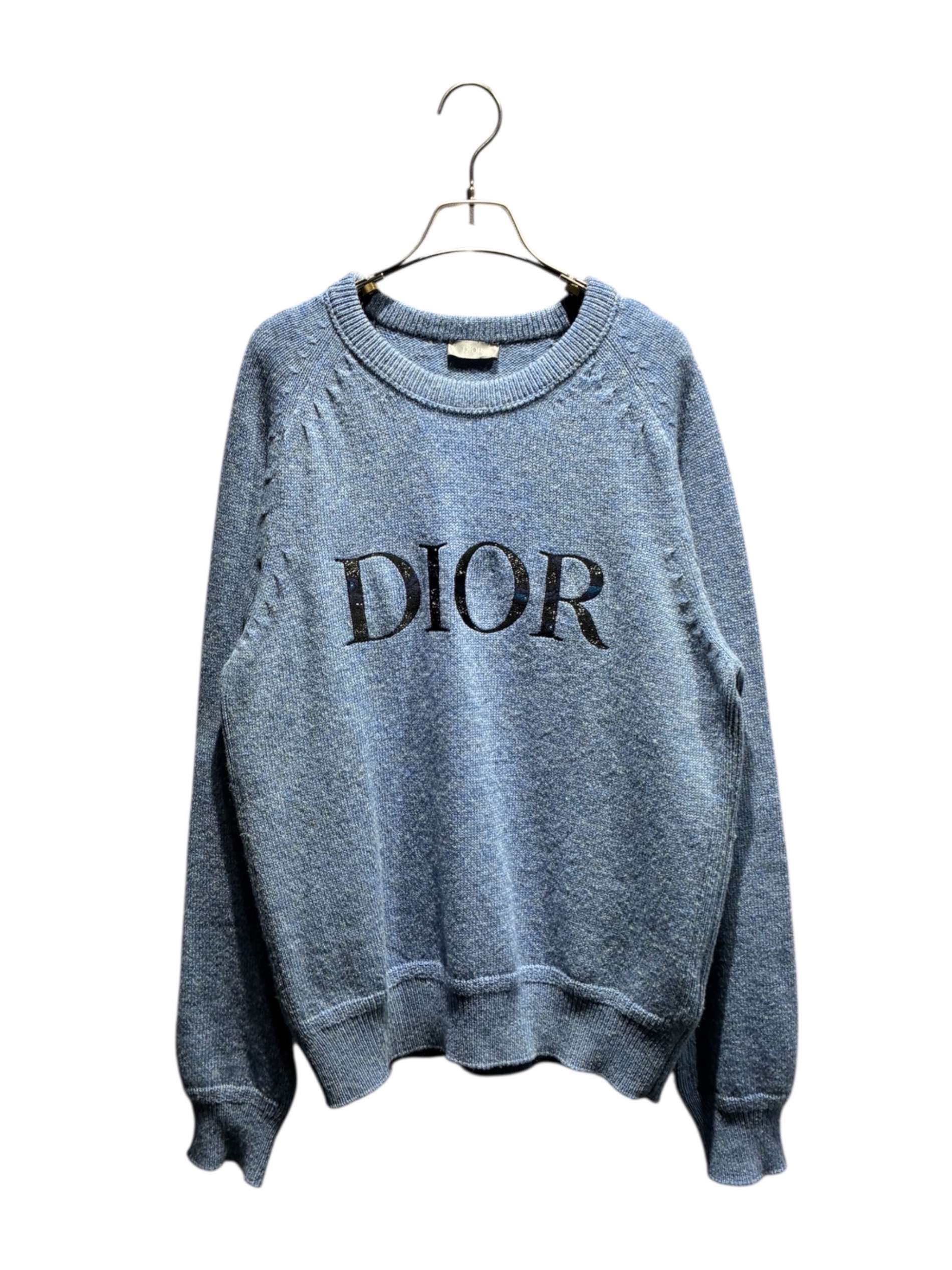 389●新品タグ付 DIOR 長袖 トップス　90 DIOR ディオール ネイビー アトリエ 長袖 ロング ロゴ Tシャツ